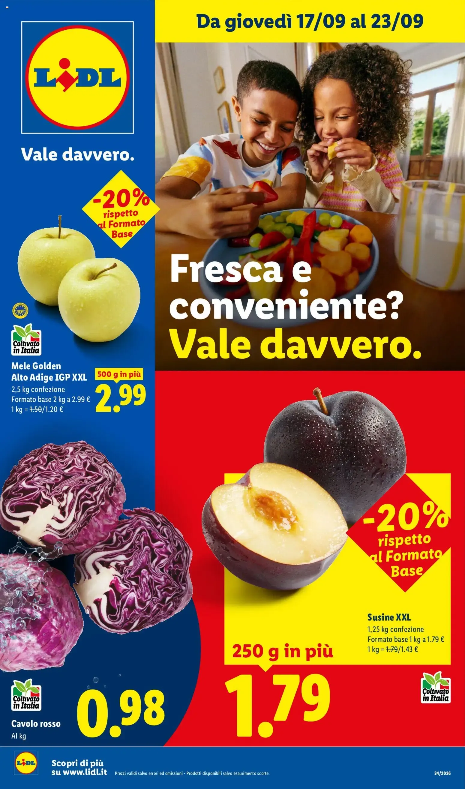 Volantino Lidl: Offerte di freschezza dal 17/09 al 23/09