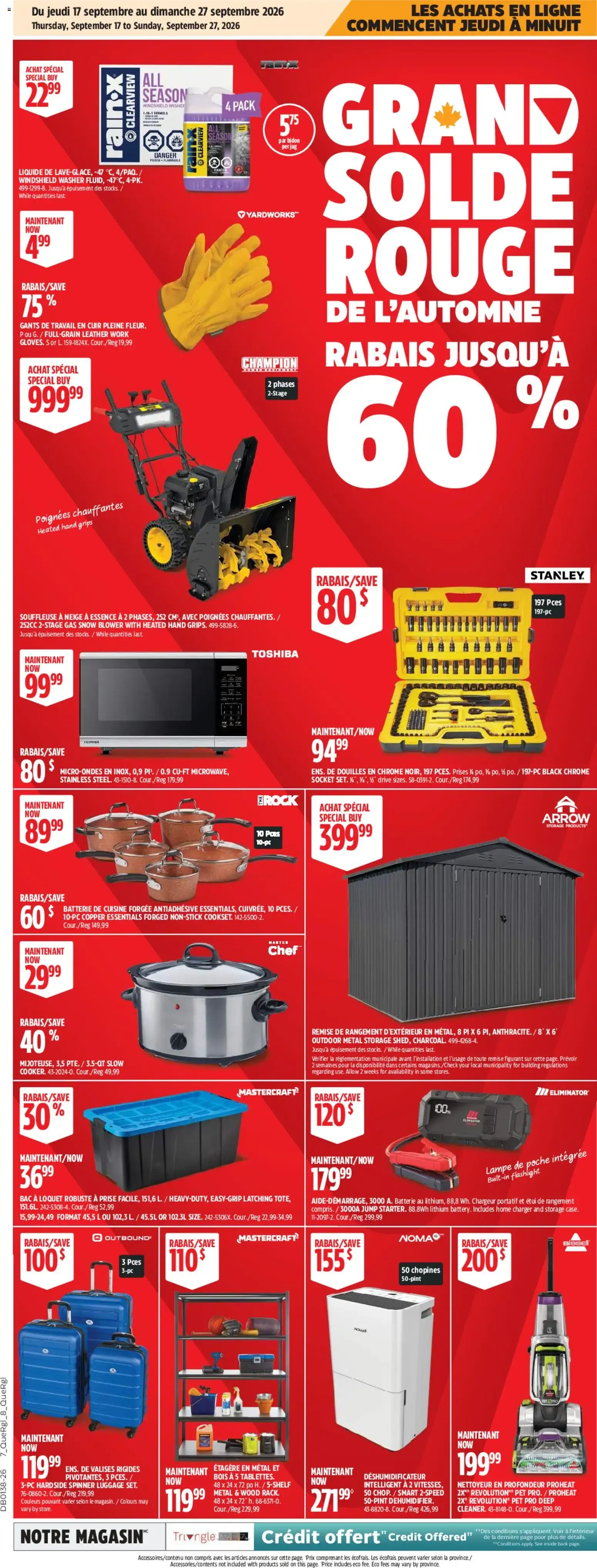 Canadian Tire circulaire - Grand solde rouge from Sep 17, 2026 > weekly specials & deals