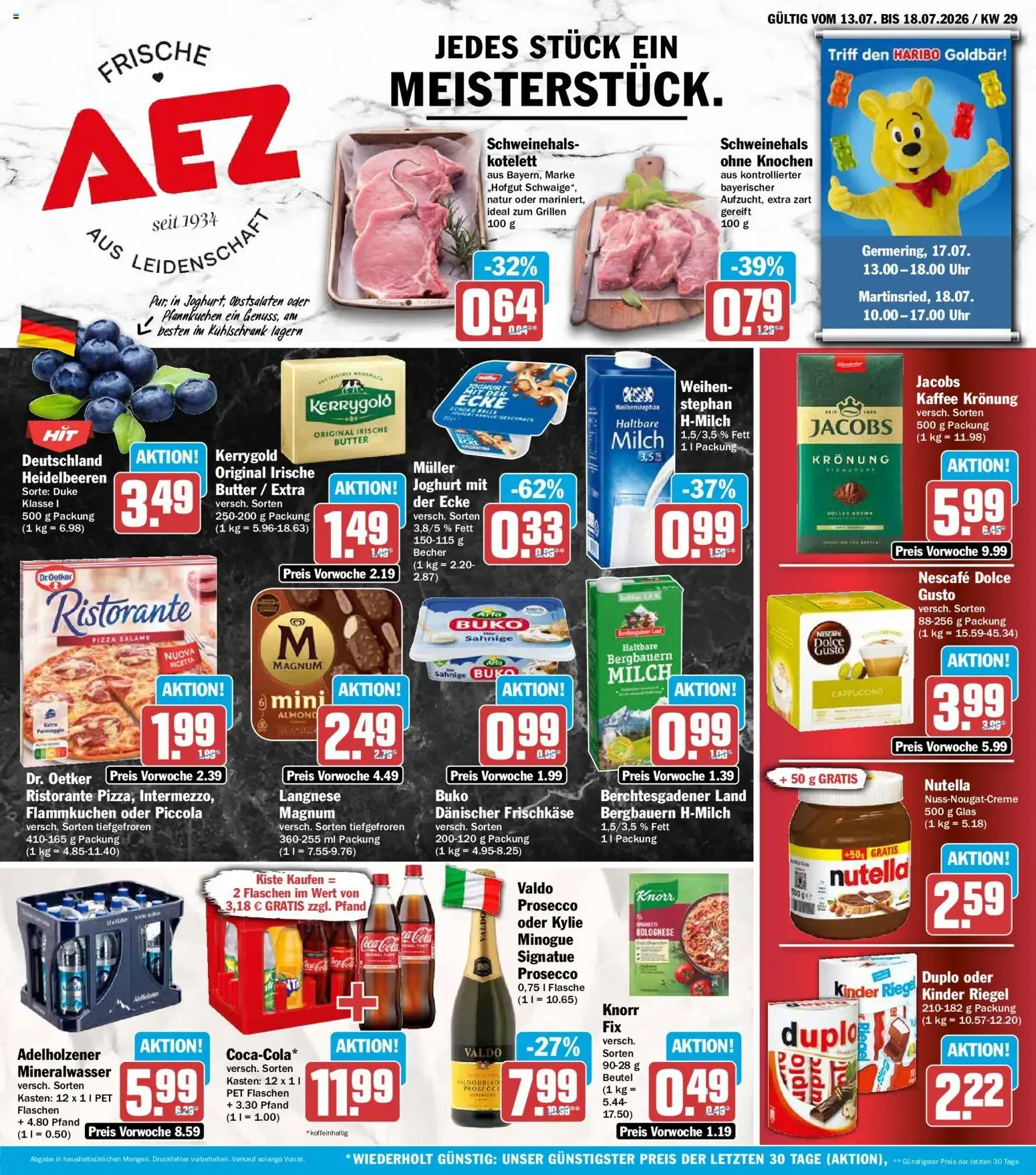 AEZ Prospekt (ab 13.07.2026) zum Blättern von 13. Juli bis 18. Juli 2026 - Prospekt seite 1