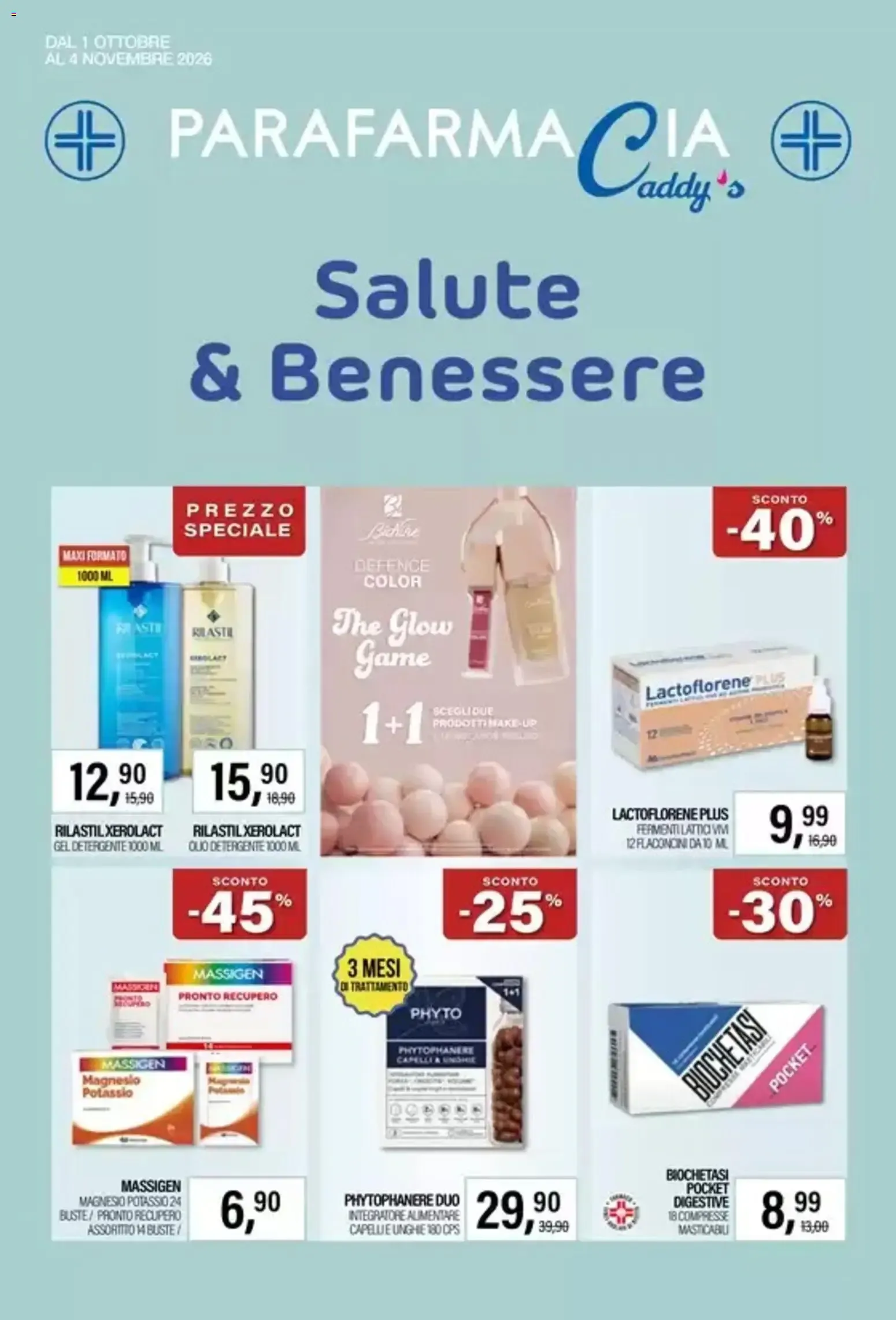 PARAFARMACIA Caddy's Salute & Benessere da 1 ottobre a 4 novembre di 2026 - Pagina del volantino 1