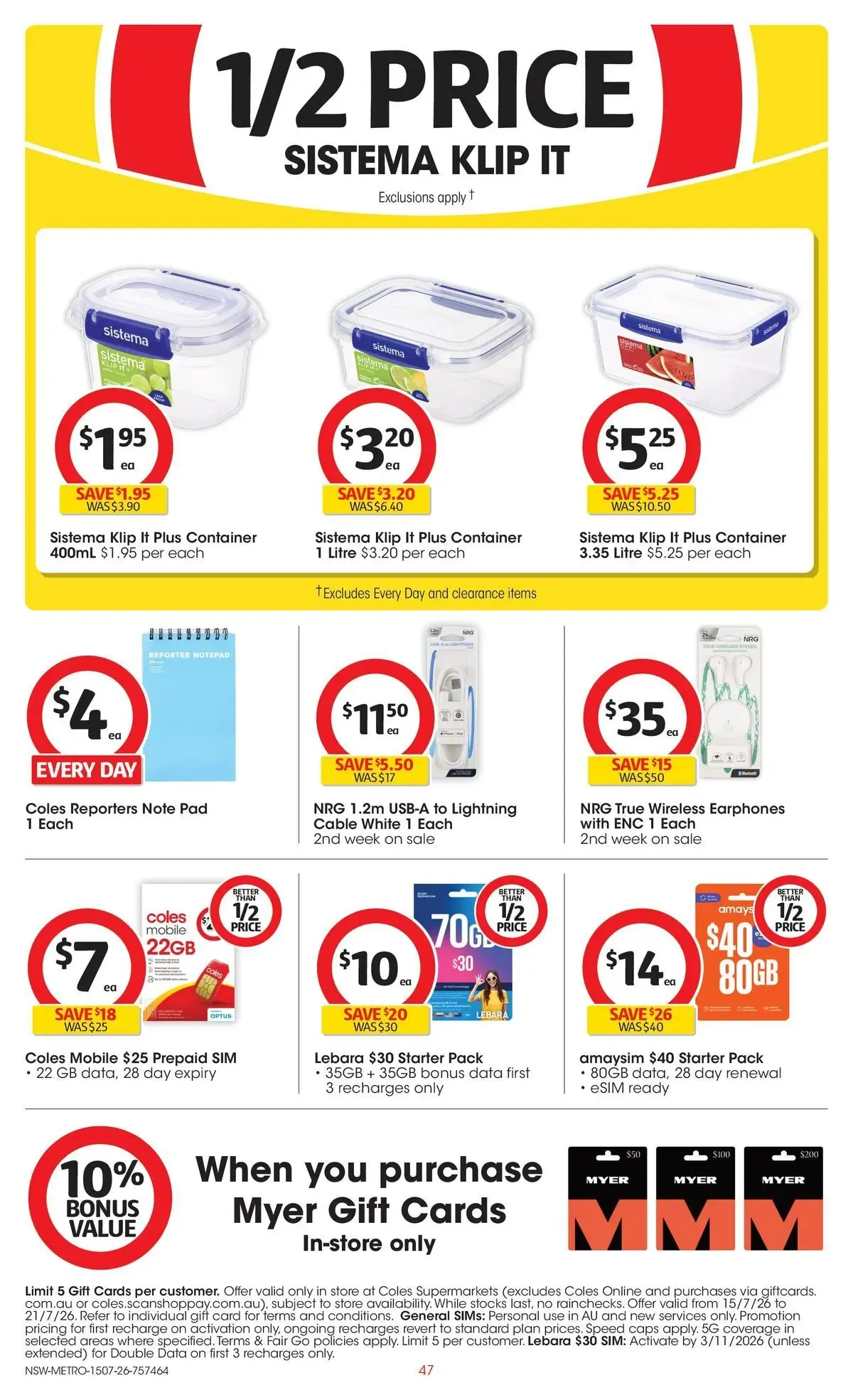 Coles catalogue valid from 15/07/2026 > Online Australia - Catalogue valid from 15 July to 21 July 2026 - page 47
