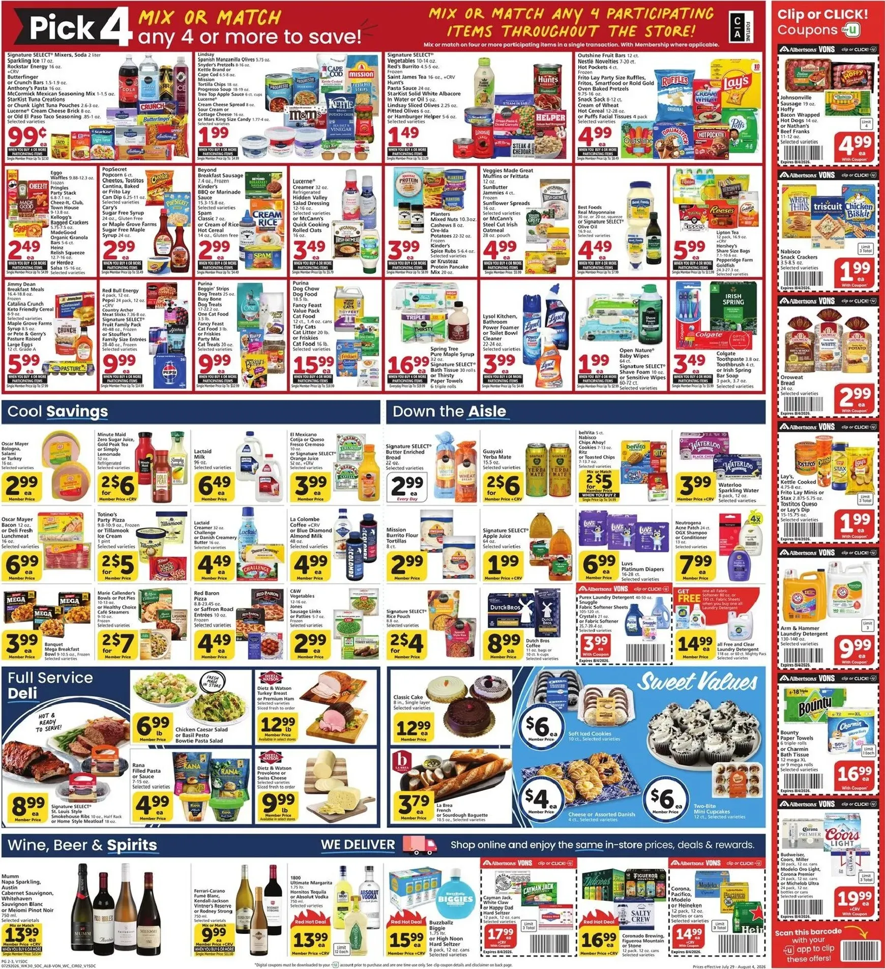Weekly ad Current Vons leaflet valid from Wednesday 07/29/2026 to Tuesday 08/04/2026 from July 29 to August 4 2026 - Page 2