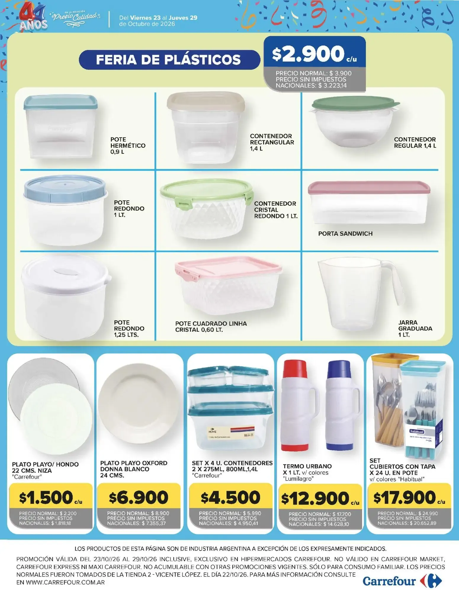 Ofertas de Carrefour: 4ta Semana de Festejos - 44 Años de Precio y Calidad 23 de octubre al 29 de octubre 2026 - Página 29 del catálogo