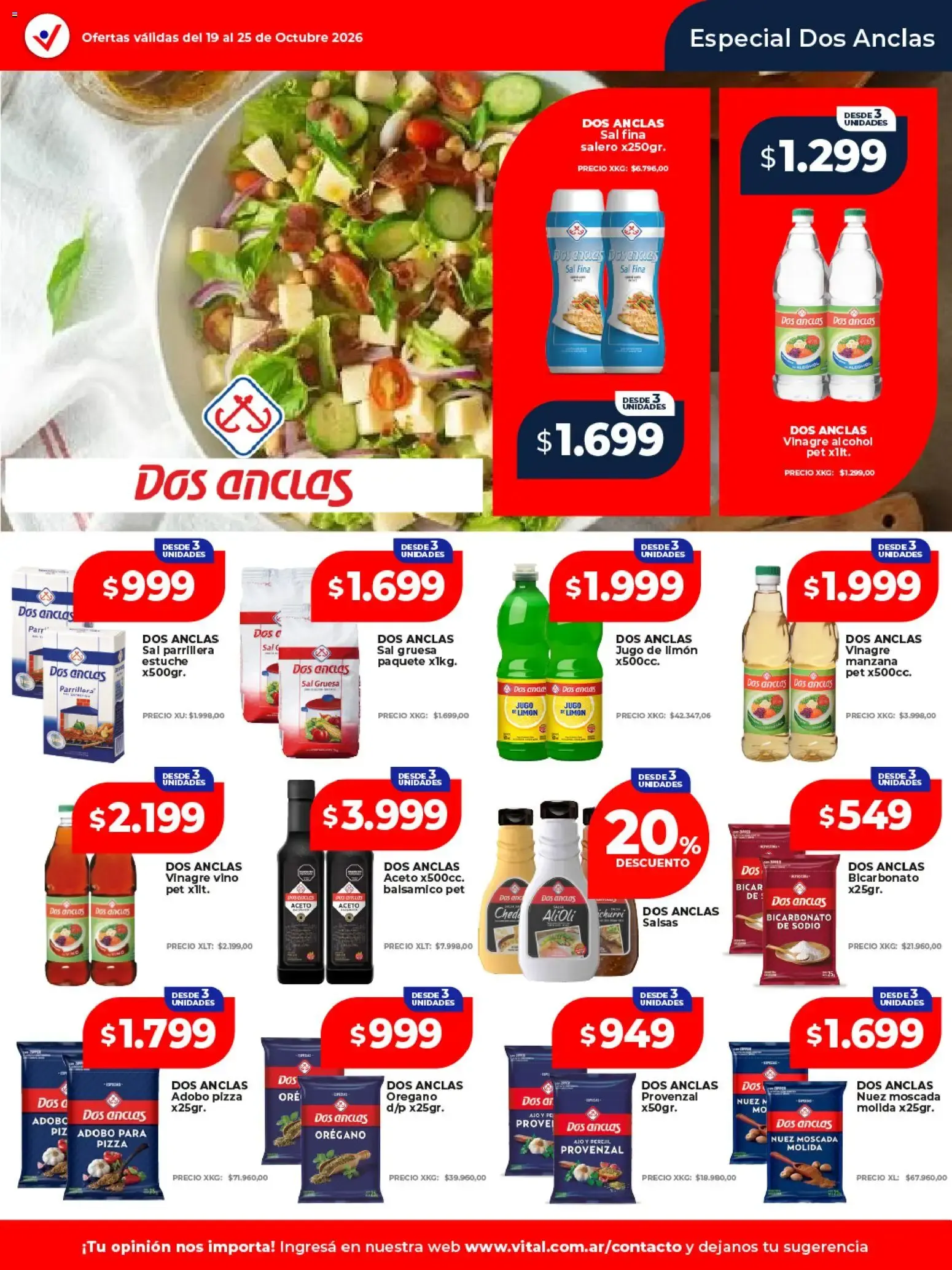 Ofertas de Vital - Ofertas || del 19/10/2026 - 25/10/2026 || Catálogo 19 de octubre al 25 de octubre 2026 - Página 21 del catálogo
