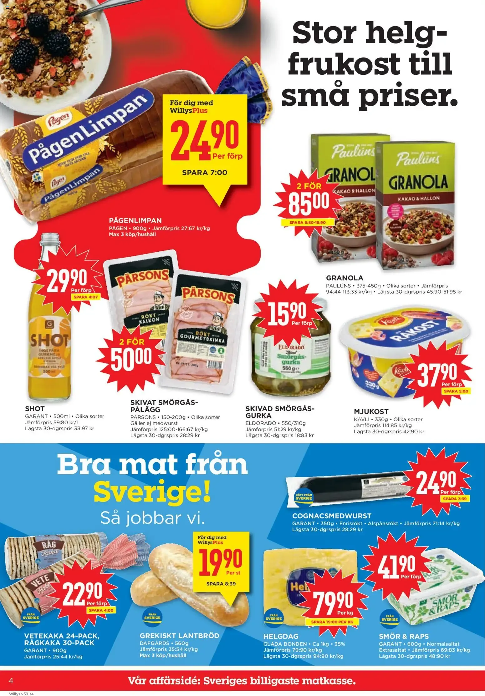 Willys erbjudanden från 21/09/2026 - 27/09/2026 > Reklamblad nuvarande rabatter från 21 september till 27 september 2026 - Reklamblad sidor 4