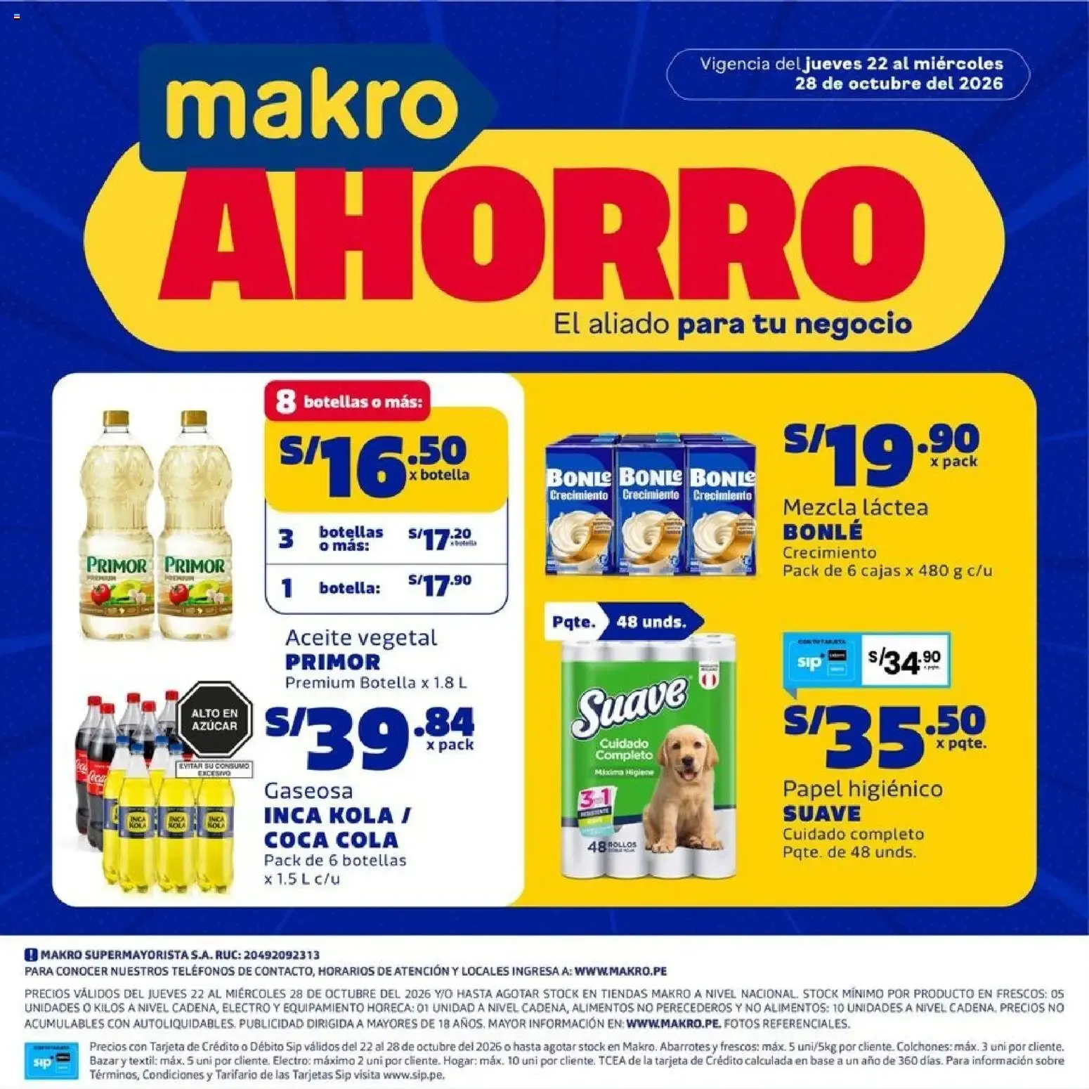 Catalogo de Makro Ahorro: El aliado para tu negocio 22 de octubre al 28 de octubre 2026 - Pag 1