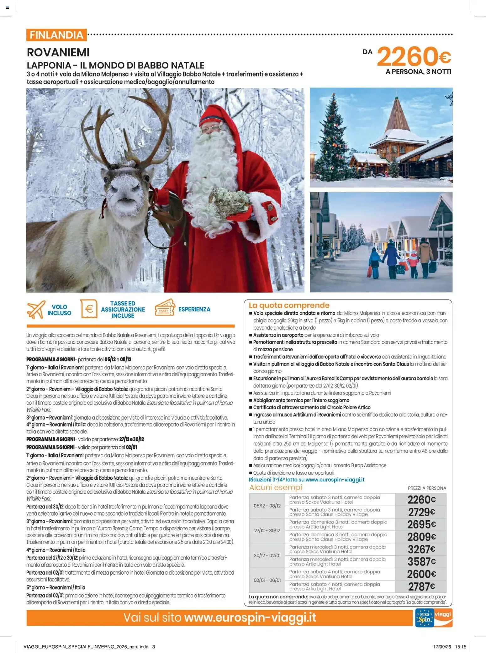 Euro Spin Viaggi: Speciale Inverno da 17 settembre a 31 dicembre di 2026 - Pagina del volantino 3