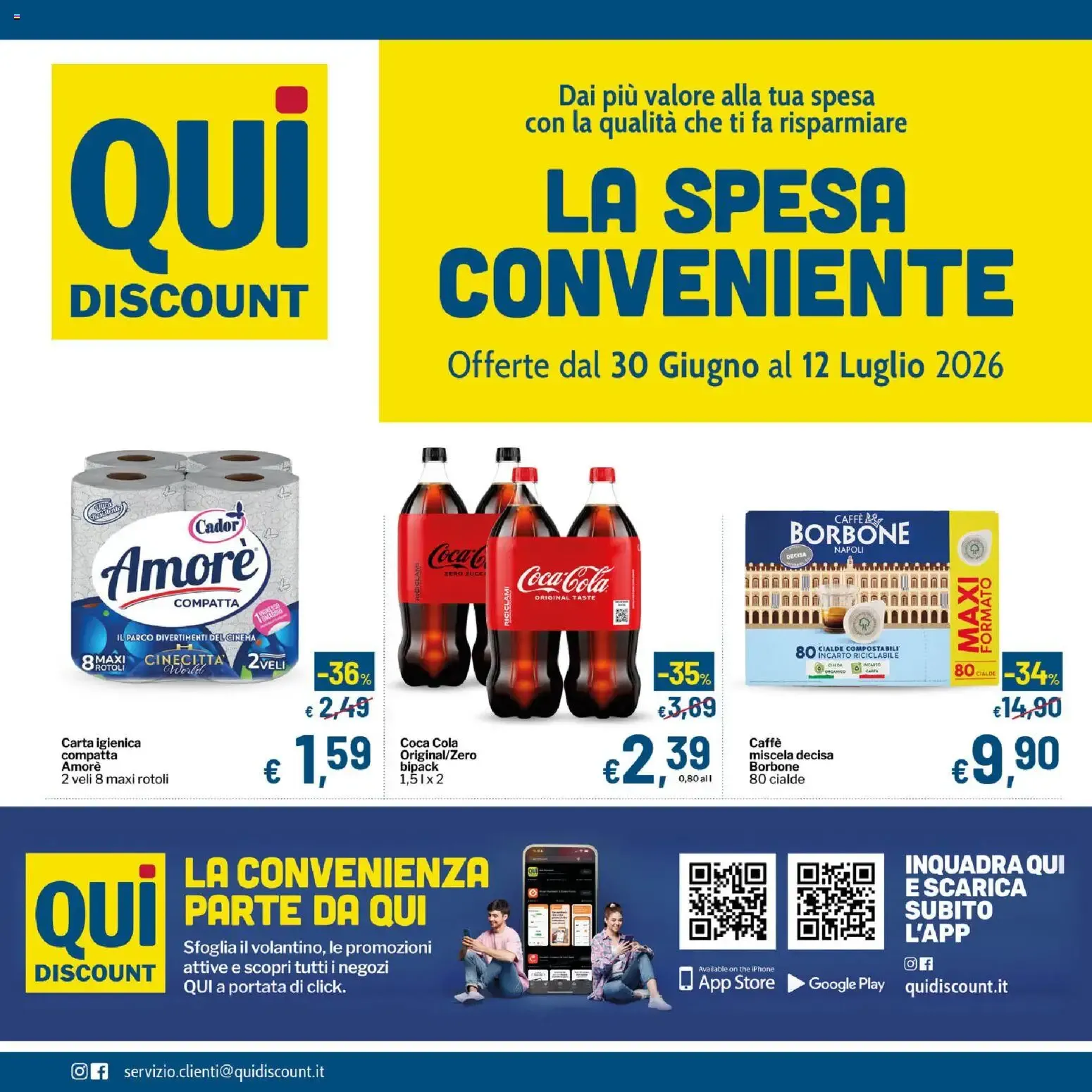 Qui Discount volantino dal 30/06/2026 - online Offerte da 30 giugno a 12 luglio di 2026 - Pagina del volantino 1