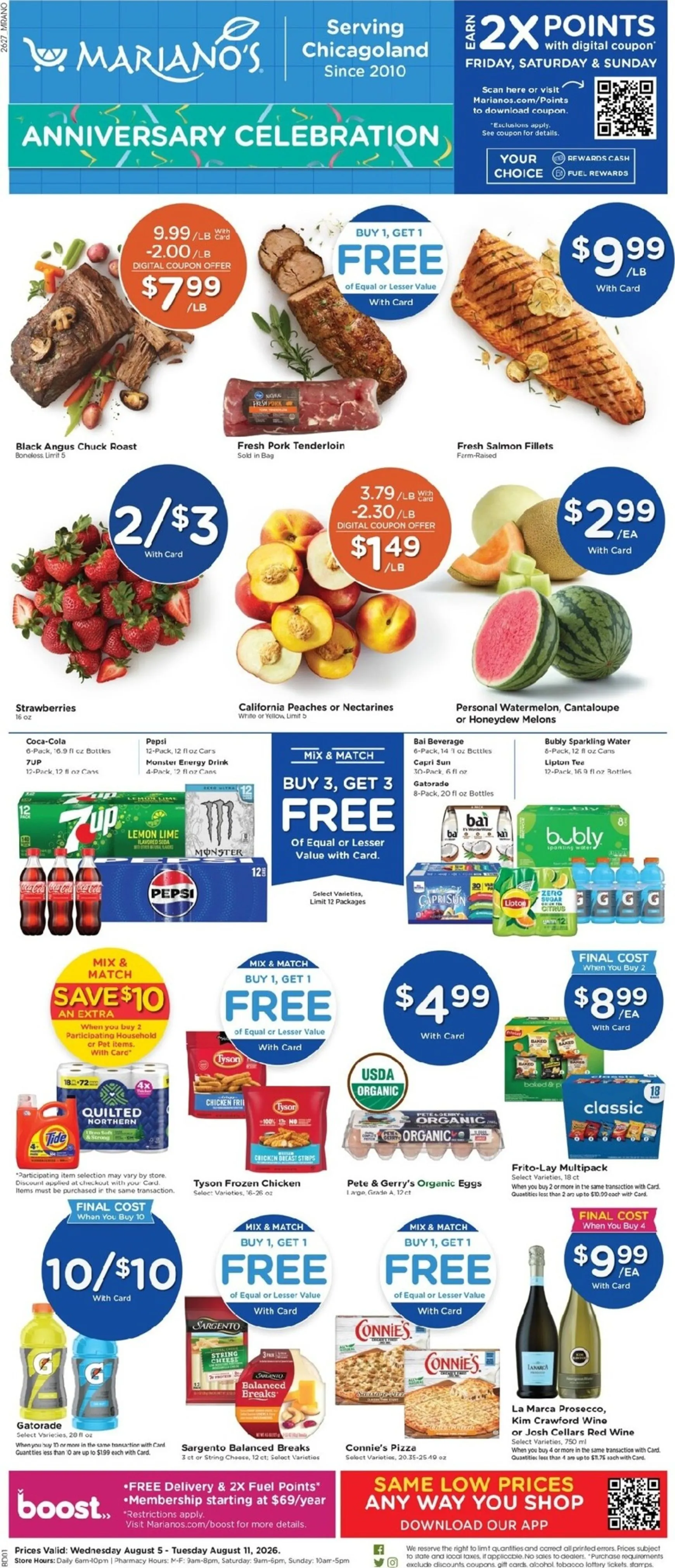 Mariano's Anniversary Celebration Flyer