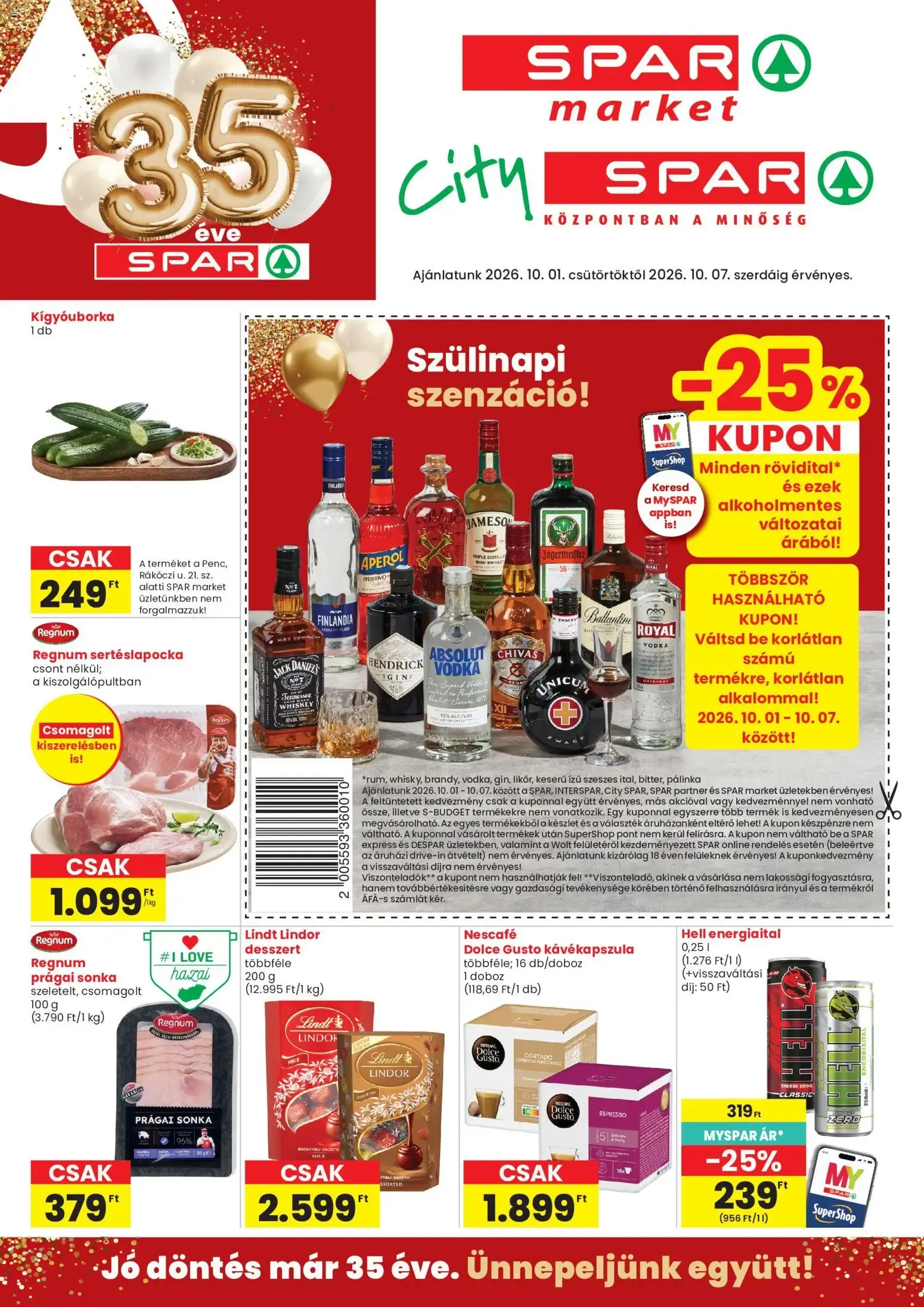 SPAR City - ¡35 años de ofertas de cumpleaños!