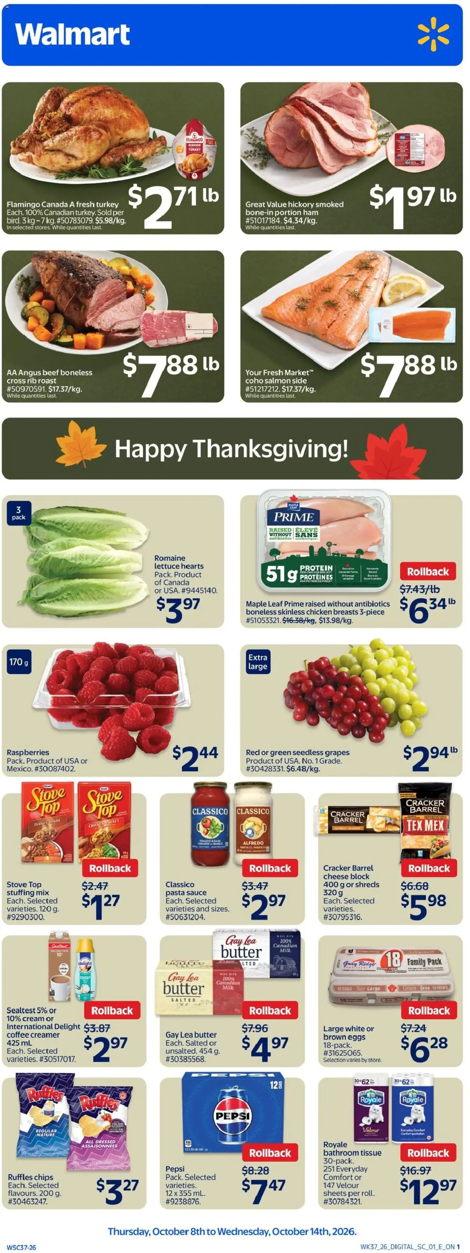 Walmart weekly flyer from Oct 8, 2026 > weekly specials & deals from October 8 to October 14 2026 - flyer page 1