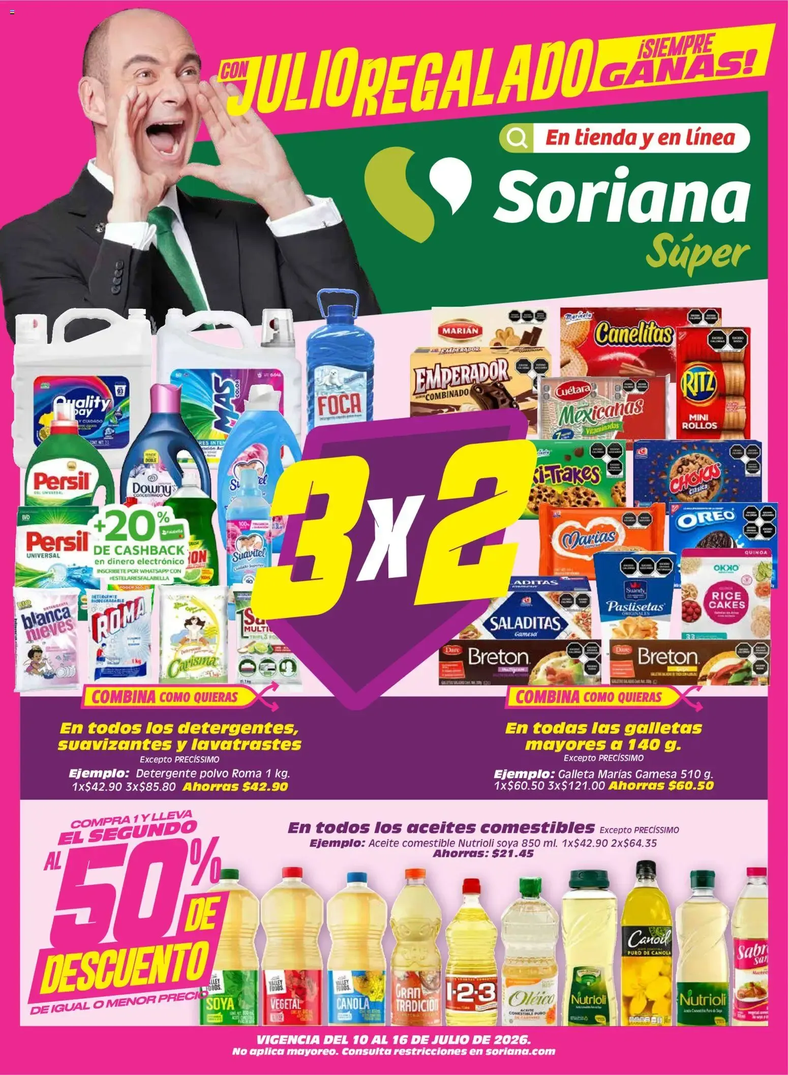 Catálogo de SORIANA ofertas hoy de 10/07/2026 - Folleto Julio 10 de julio al 16 de julio 2026 - Pagina 1