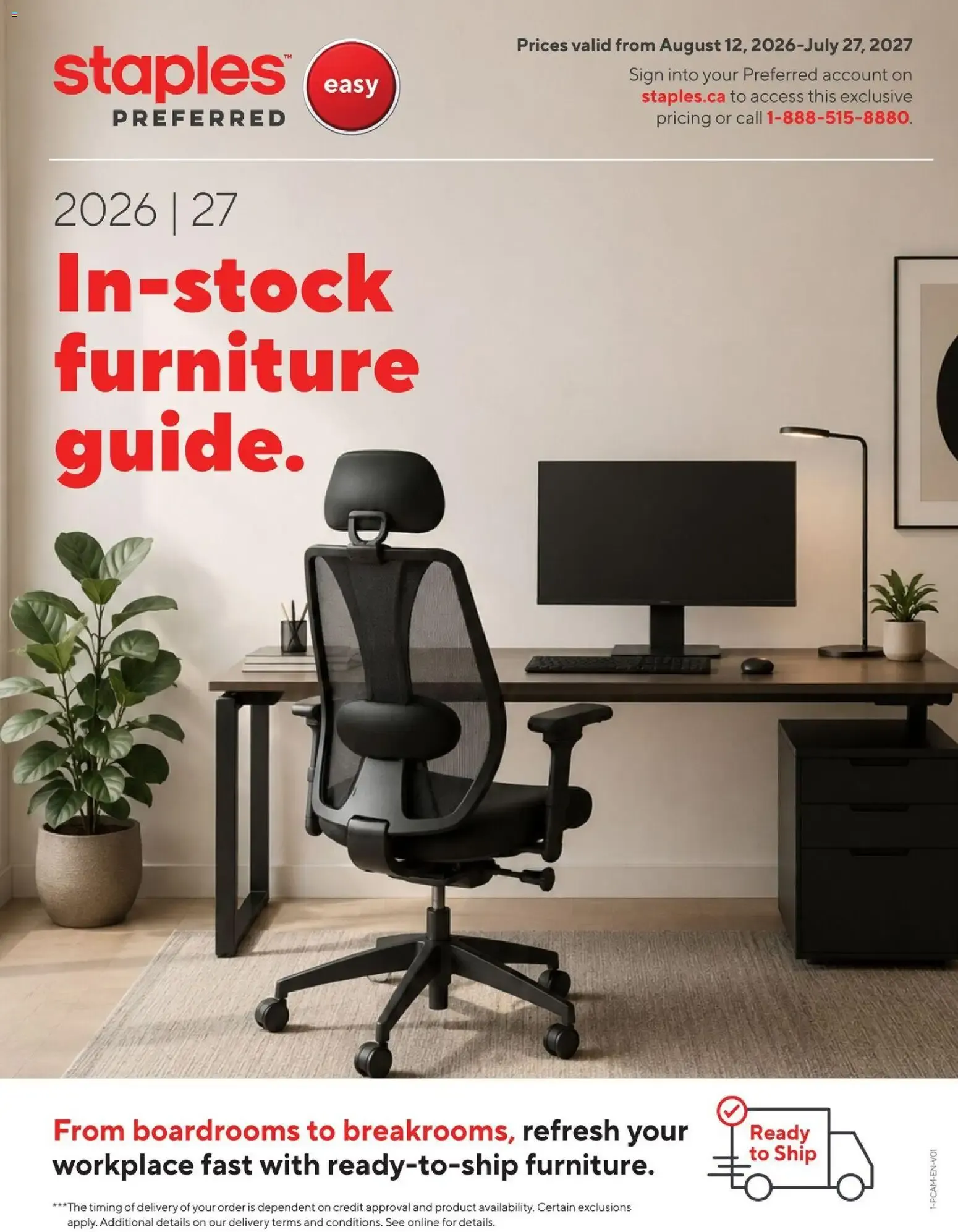 Staples In-stock Furniture Guide 2026 | 27 from August 12 to July 27 2027 - flyer page 1
