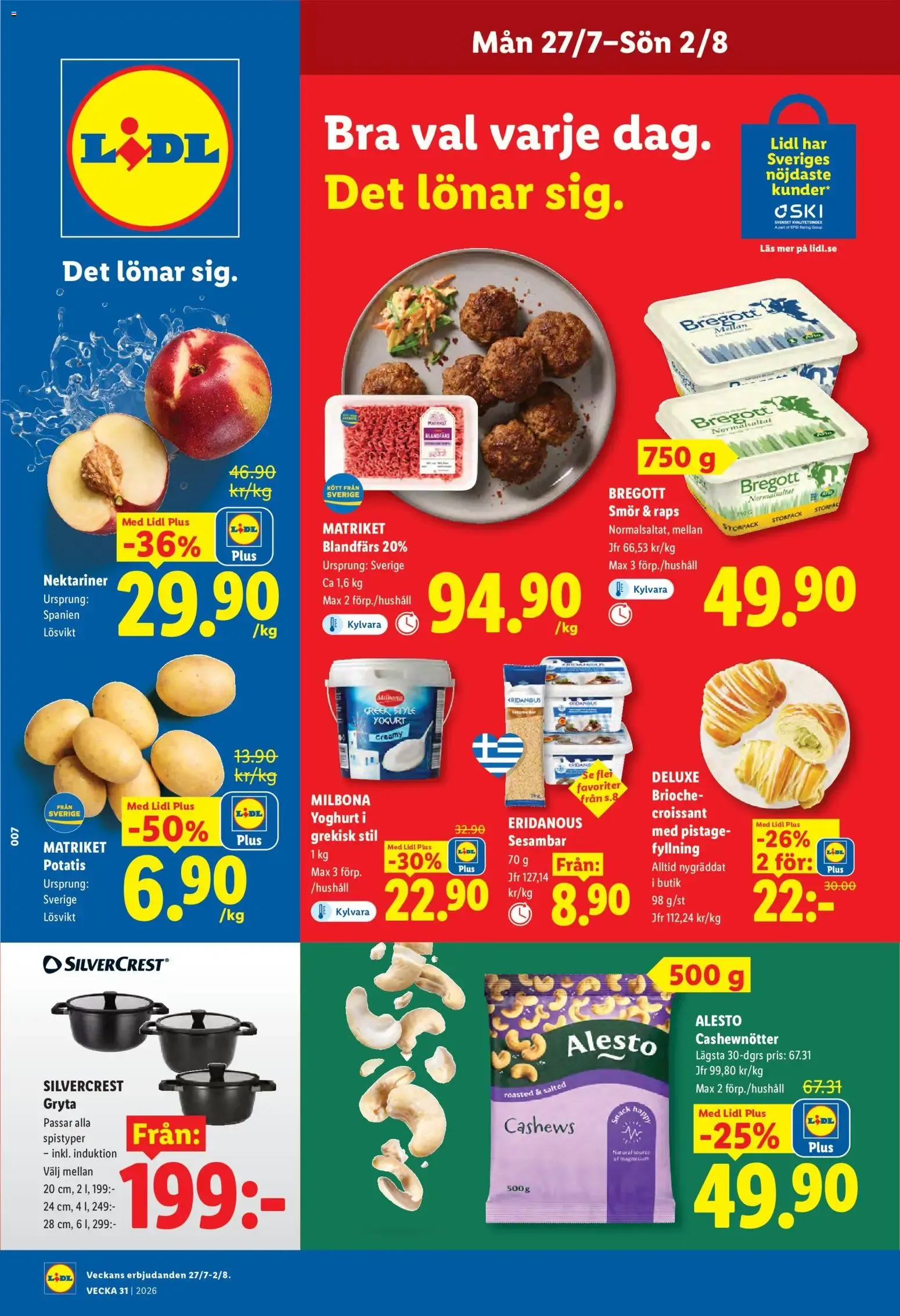 Lidl erbjudanden från 27/07/2026 - 02/08/2026 > Reklamblad nuvarande rabatter från 27 juli till 2 augusti 2026 - Reklamblad sidor 1
