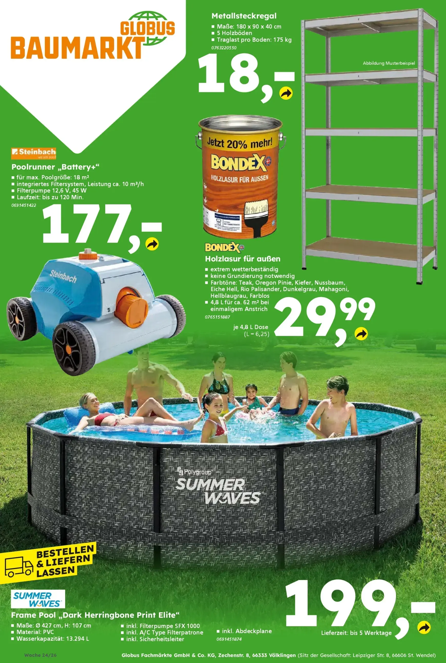 Globus Baumarkt Prospekt – von Sonntag 07.06.2026 bis Samstag 13.06.2026 von 8. Juni bis 13. Juni 2026 - Prospekt seite 13