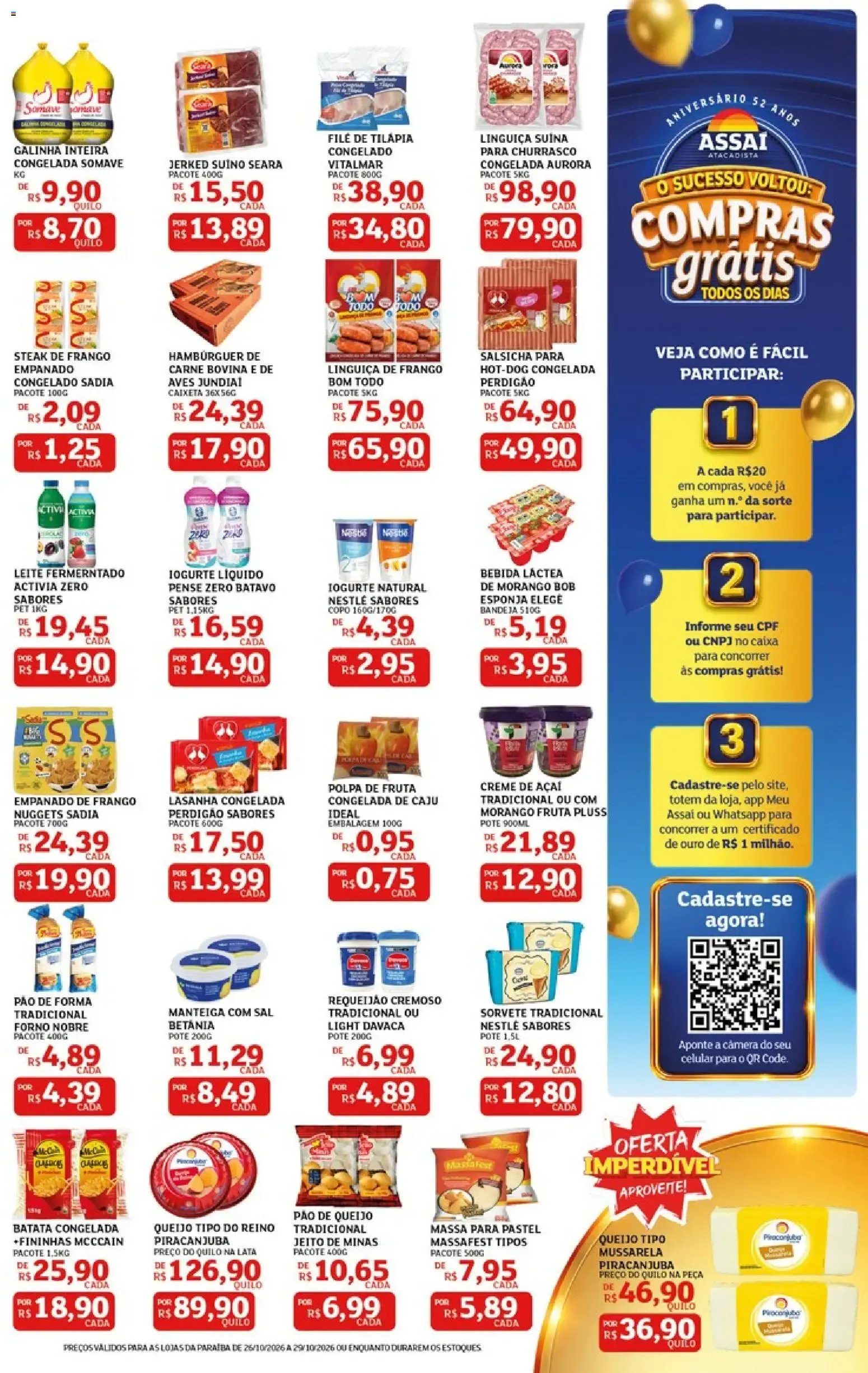 Encarte de Assaí Atacadista - Compras Grátis e Sorteio de 1 Milhão 26 de outubro até 29 de outubro 2026 - Pagina 3