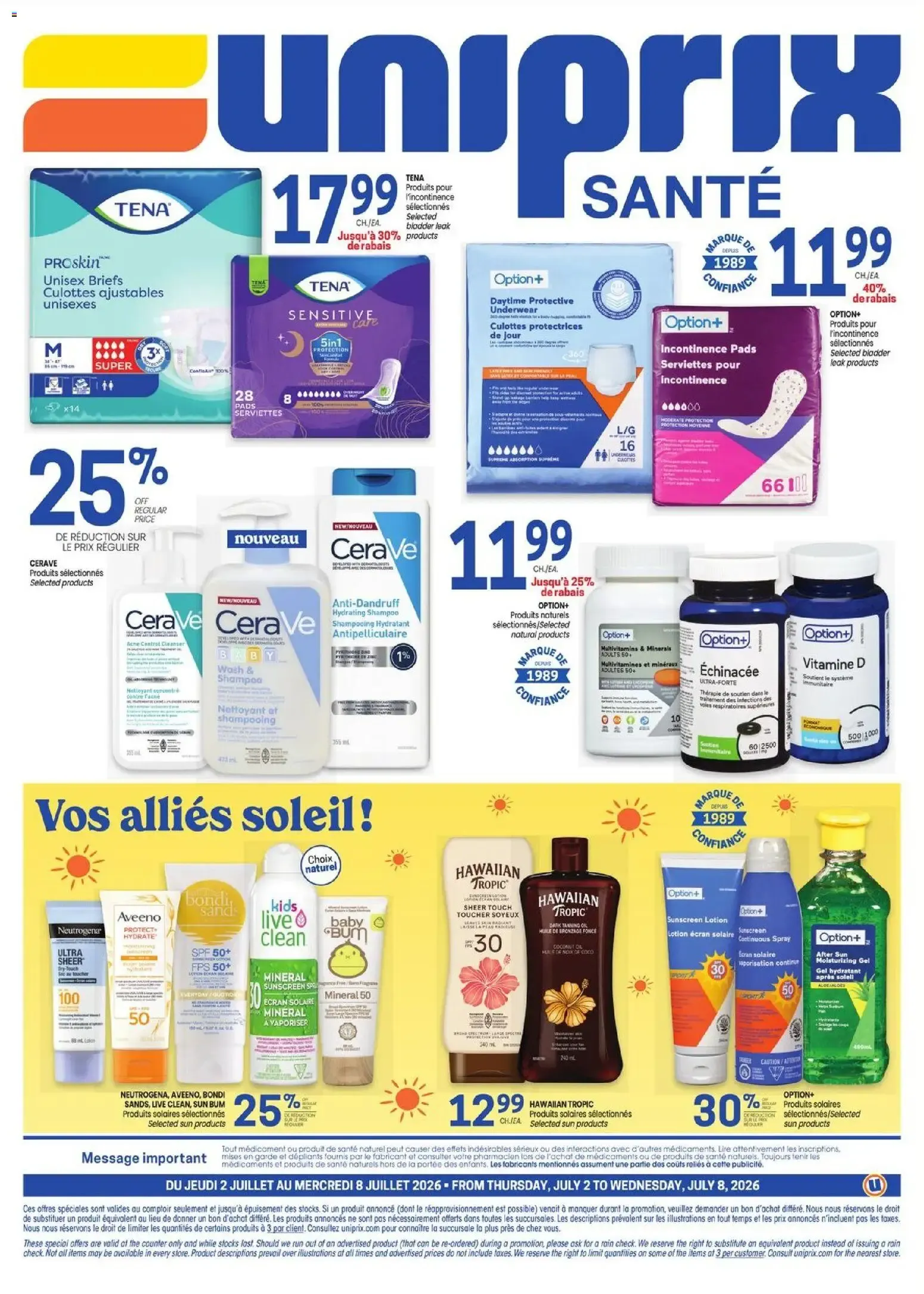 Uniprix - Uniprix Sante from Jul 2, 2026 > weekly specials & deals from July 2 to July 8 2026 - flyer page 4