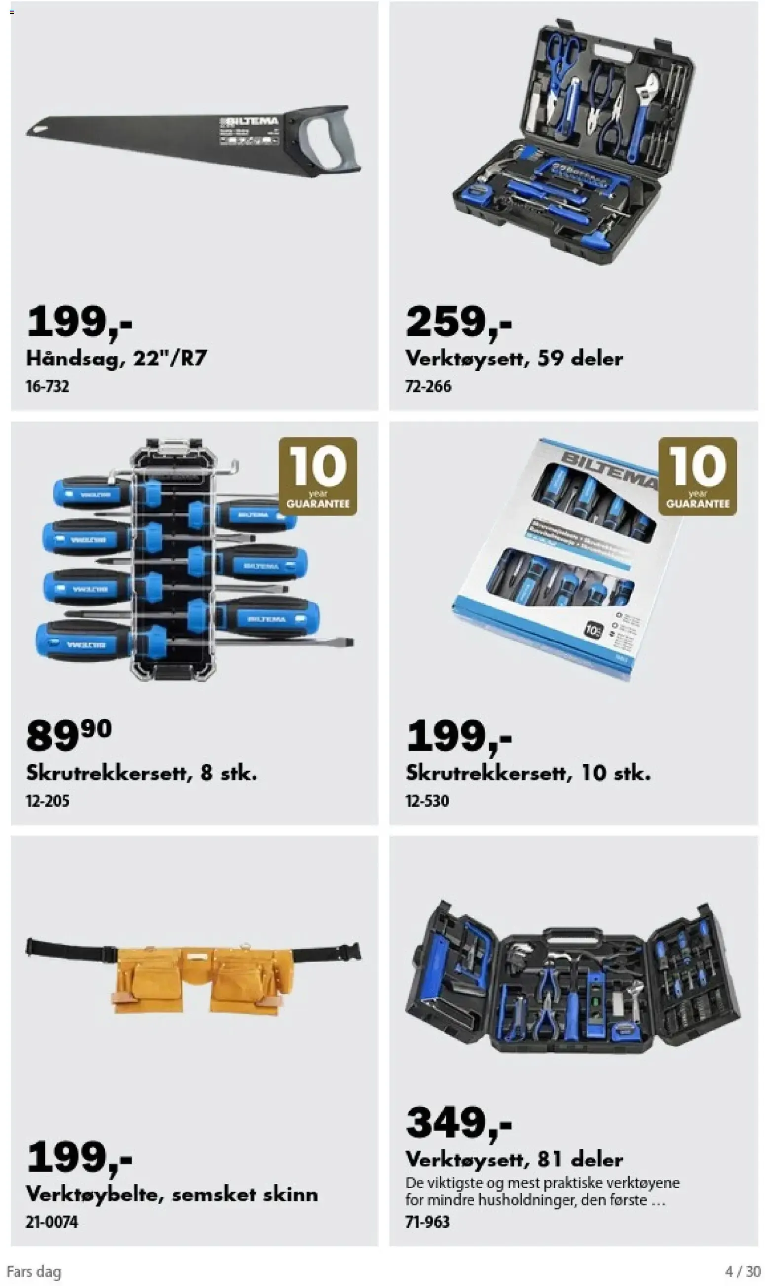 Biltema: Pappas favoritter! Husk farsdag 8. november! fra 26. oktober til 8. november 2026 - kundeavisside 4