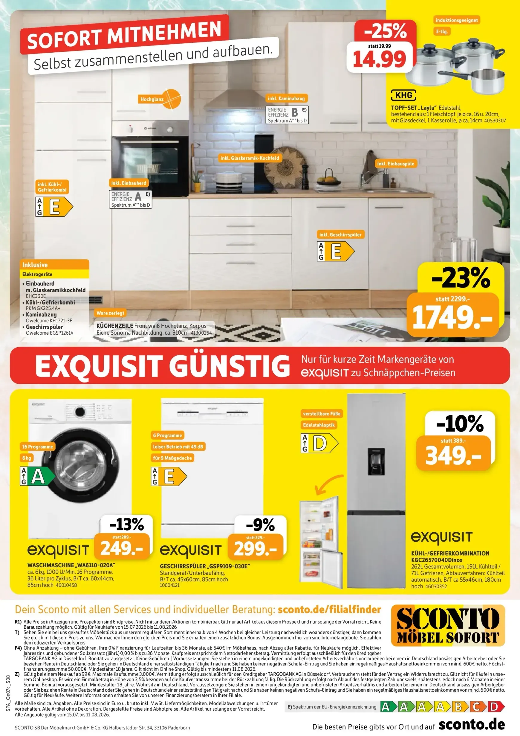 Sconto - Deutschlands günstigstes Möbelhaus! SSV Sommer Spar Verkauf von 15. Juli bis 11. August 2026 - Prospekt seite 8