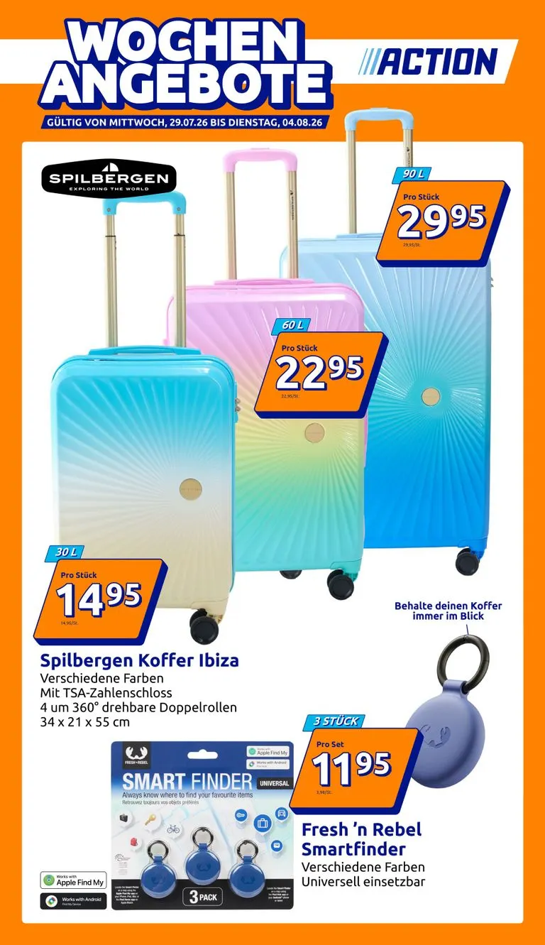 Action Prospekt – von Mittwoch 29.07.2026 bis Dienstag 04.08.2026 von 29. Juli bis 4. August 2026 - Prospekt seite 1