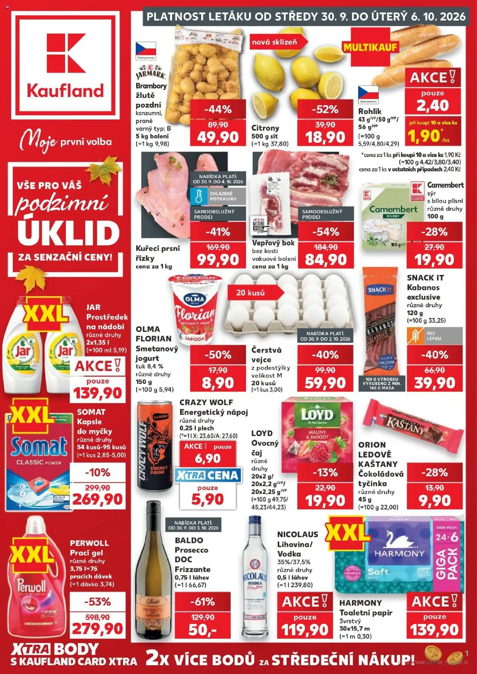 Kaufland leták od 30.09.2026 - Nový na příští týden - 30. září 6. října 2026 - Page 1
