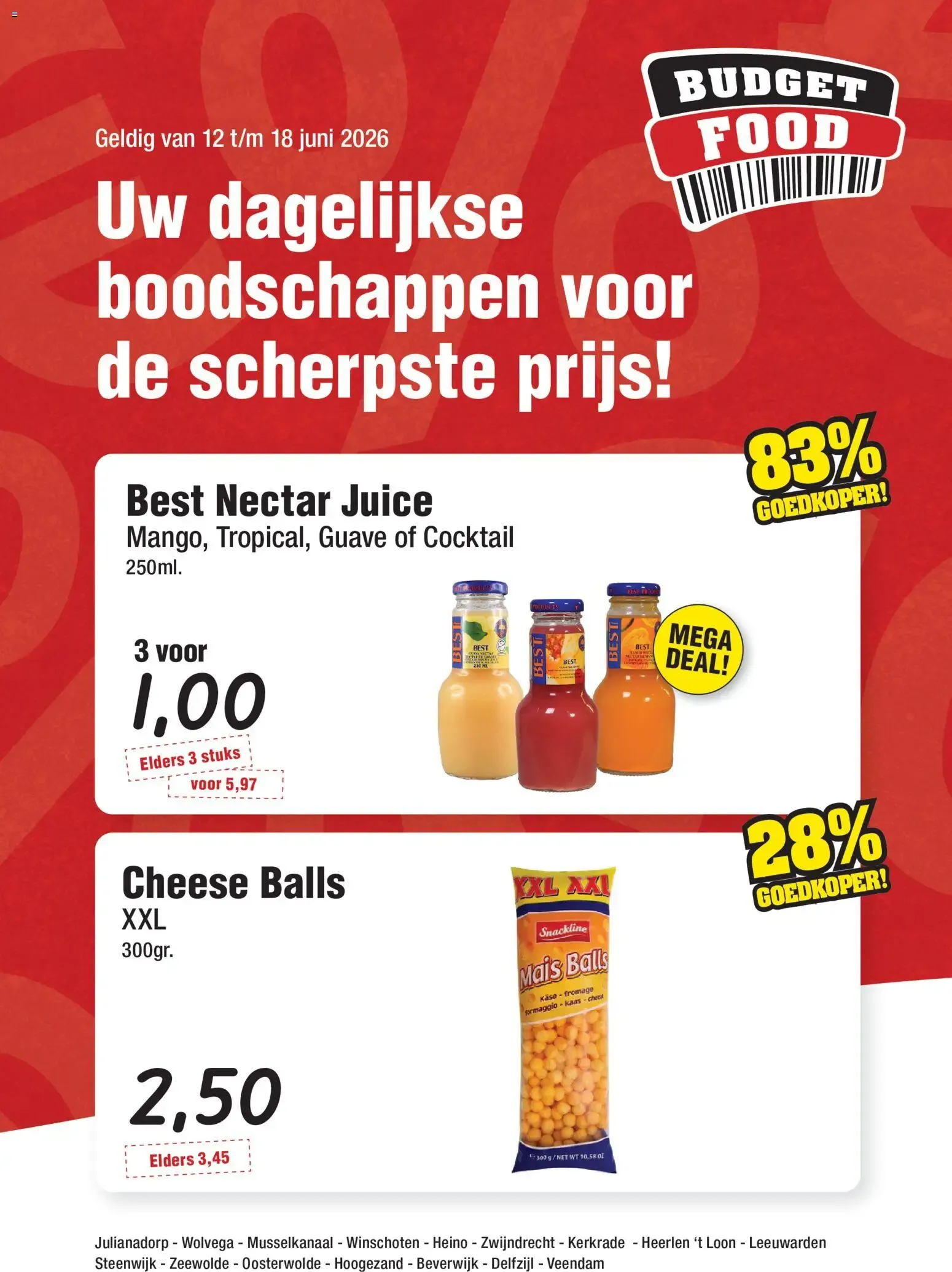Budget Food folder vanaf 12-06-2026 || NIEUWE van 12 juni tot 18 juni 2026 - Folder pagina 1