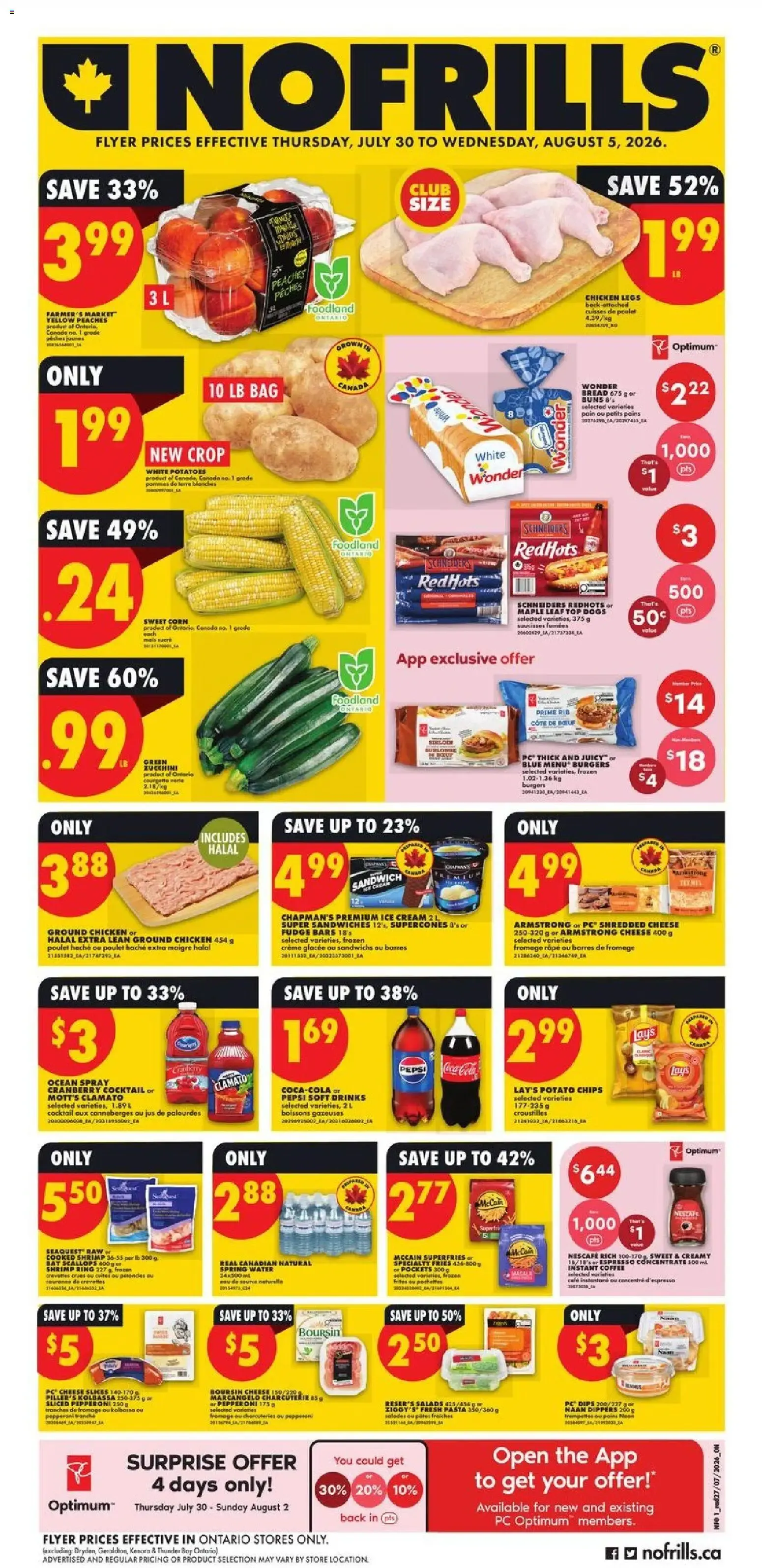 No Frills weekly flyer / circulaire from Jul 30, 2026 > weekly specials & deals from July 30 to August 5 2026 - flyer page 1