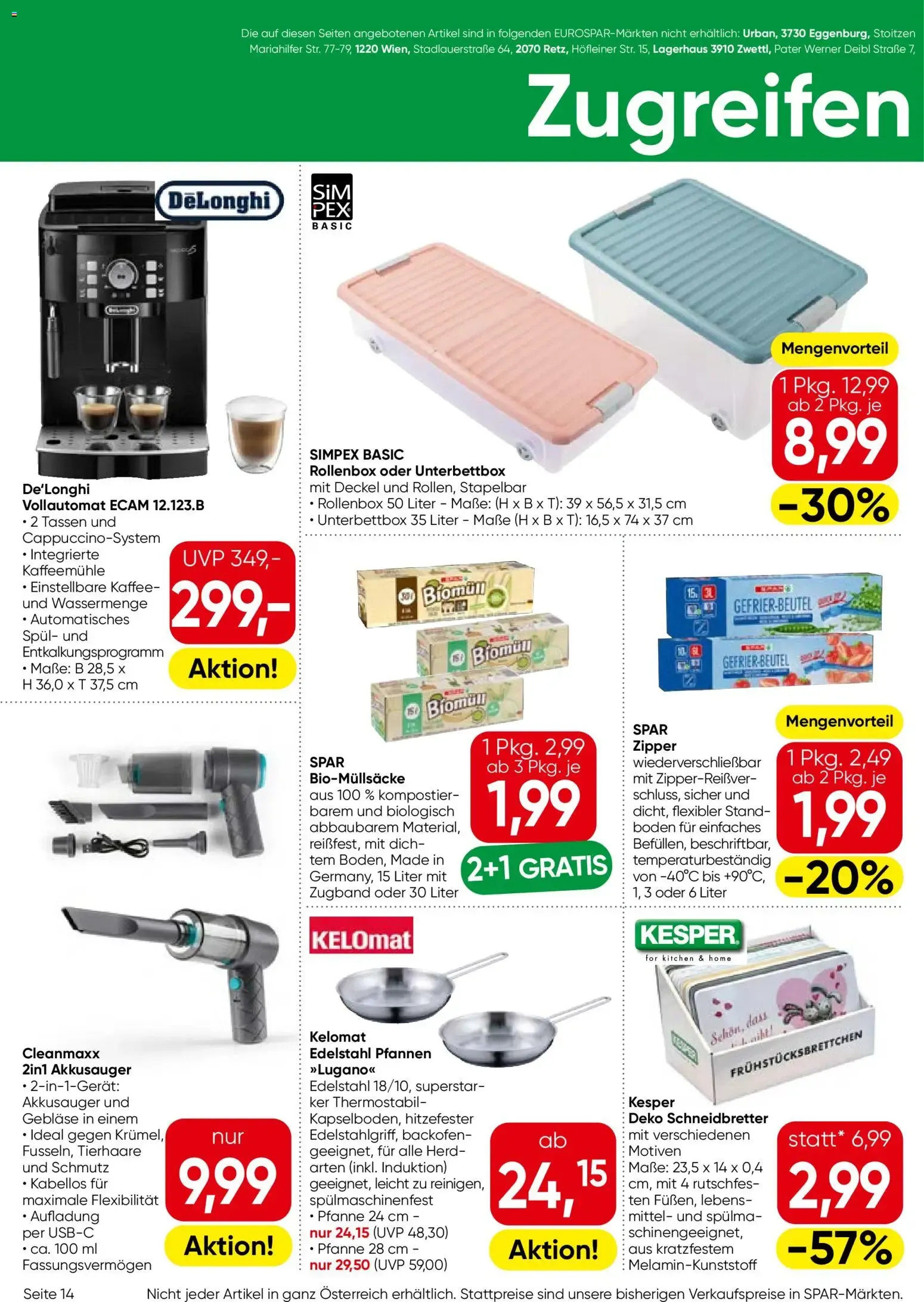 Eurospar Flugblatt von 10.09.2026 - Aktuelle Angebote von 10. September bis 23. September 2026 - Flugblätt seite 14
