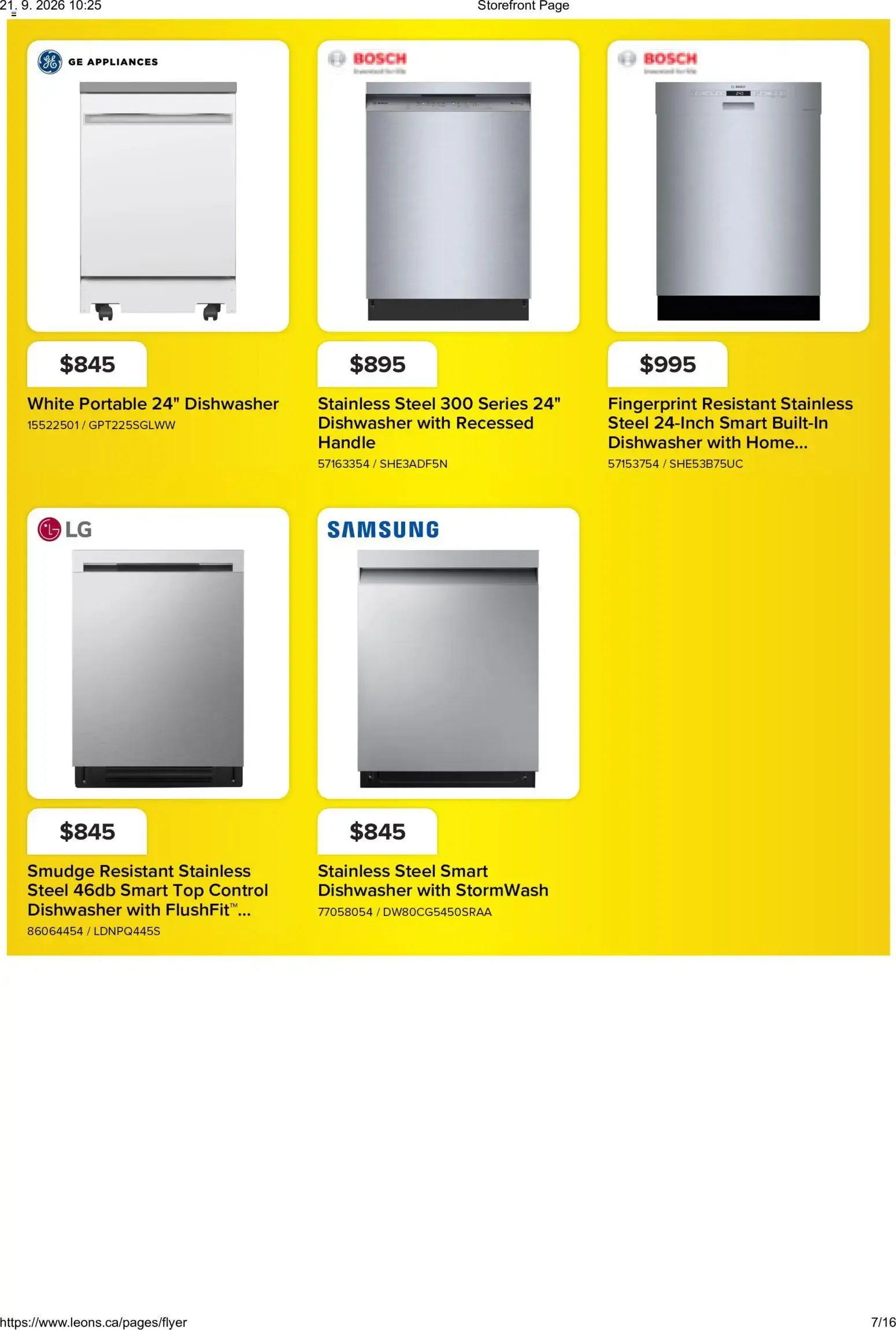 Leon's - Best Brands For Less! Appliances from September 17 to September 23 2026 - flyer page 7