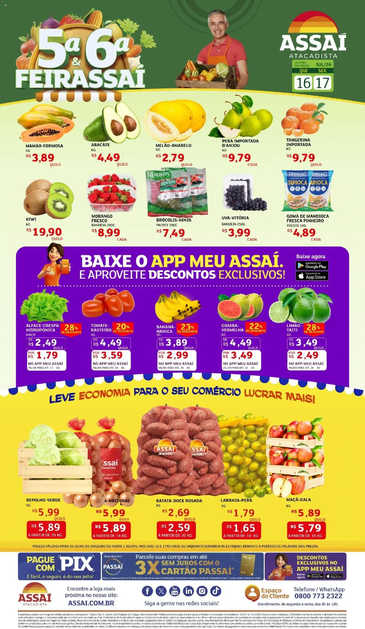 Encarte de Assaí Atacadista ofertas - CE de 16/07/2026 | Promoções Online 16 de julho até 17 de julho 2026 - Pagina 1