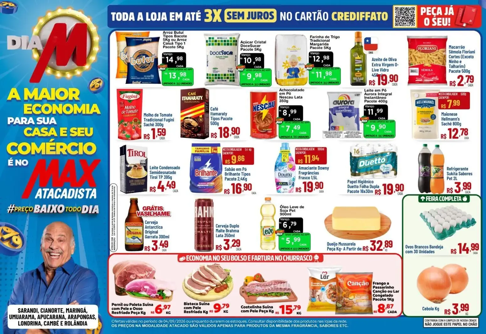 Encarte de Max Atacadista ofertas Dia M de 04/09/2026 | Promoções Online 4 de setembro até 4 de setembro 2026 - Pagina 1