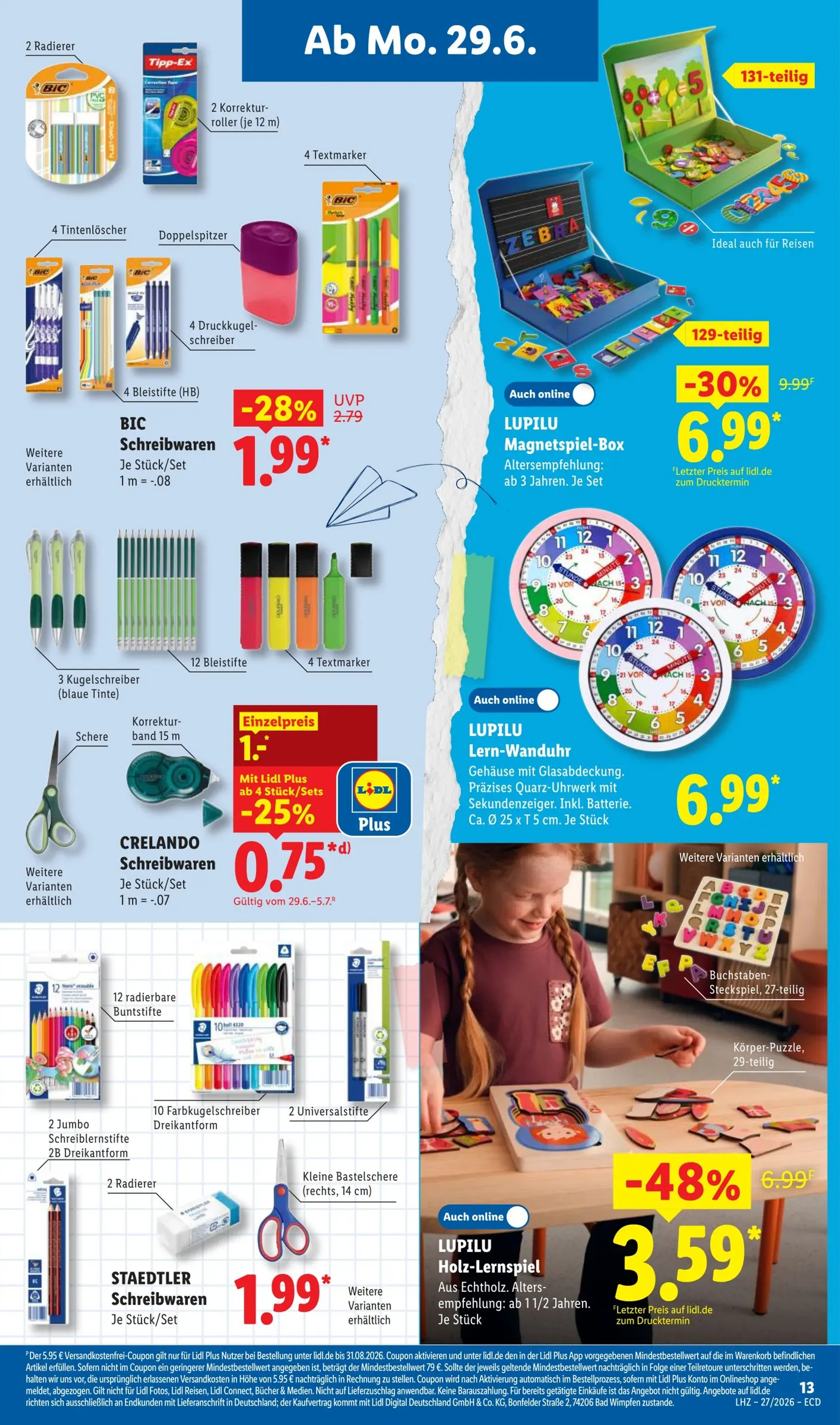 Lidl - Angebot der Woche Prospekt – von Montag 29.06.2026 bis Samstag 04.07.2026 von 29. Juni bis 4. Juli 2026 - Prospekt seite 9