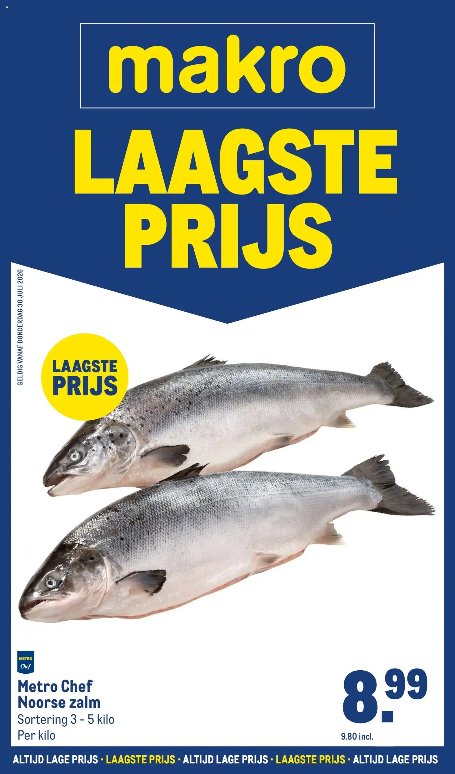 Makro Laagste Prijs: Salmón Noruego van 30 juli tot 31 augustus 2026 - Folder pagina 1