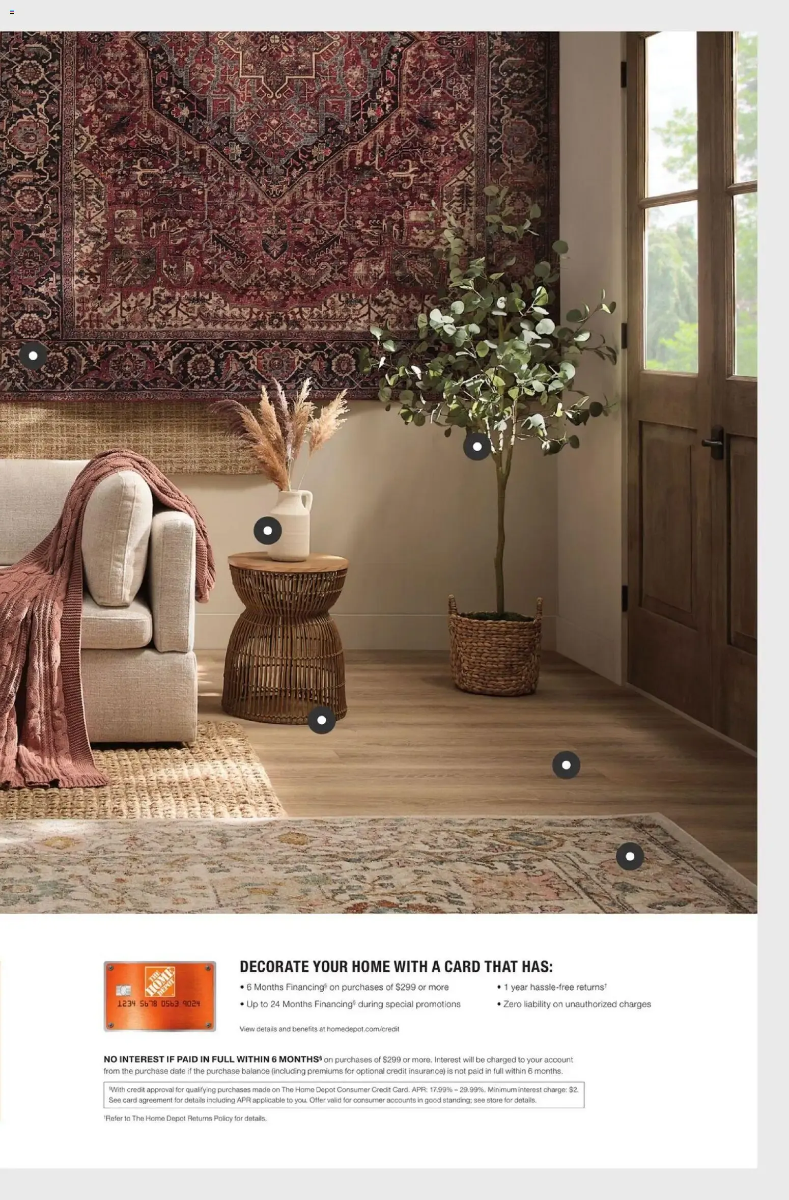 Weekly ad Home Depot - Curated & Comfortable - Hasta 30% de descuento en muebles y decoración from September 8 to October 25 2026 - Page 31