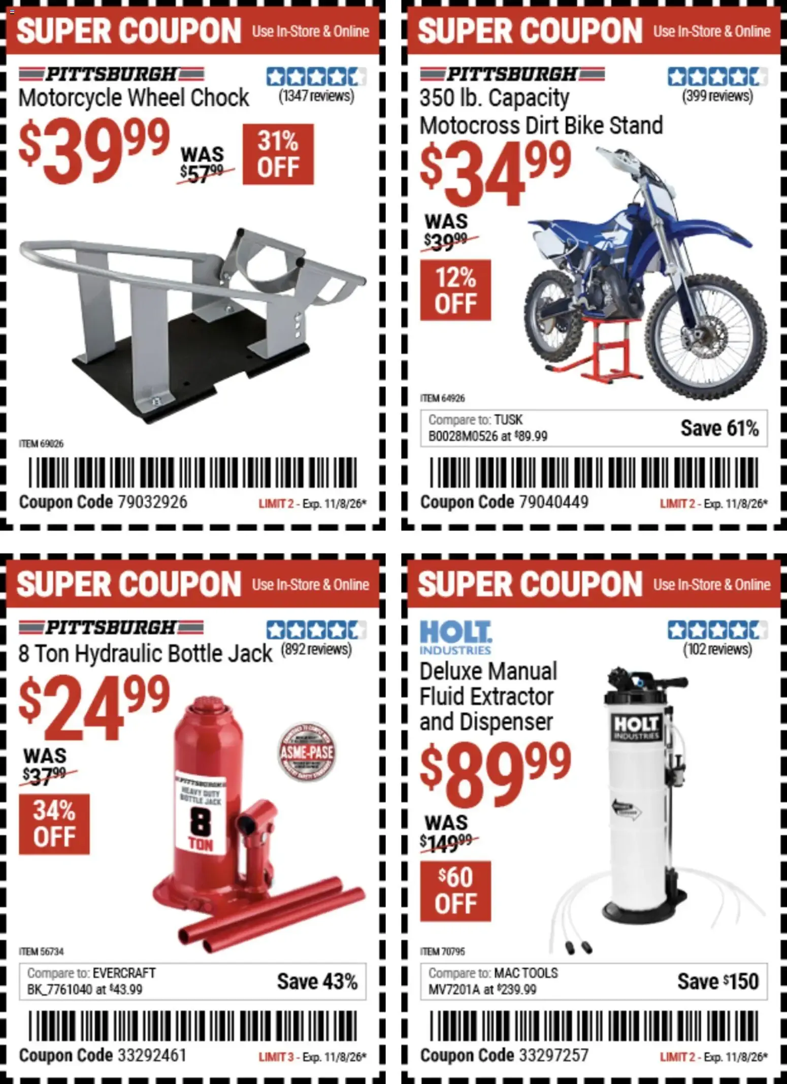 Weekly ad Harbor Freight Weekly Ad (10/26 - 11/08 2026) - Flyer from October 26 to November 8 2026 - Page 4