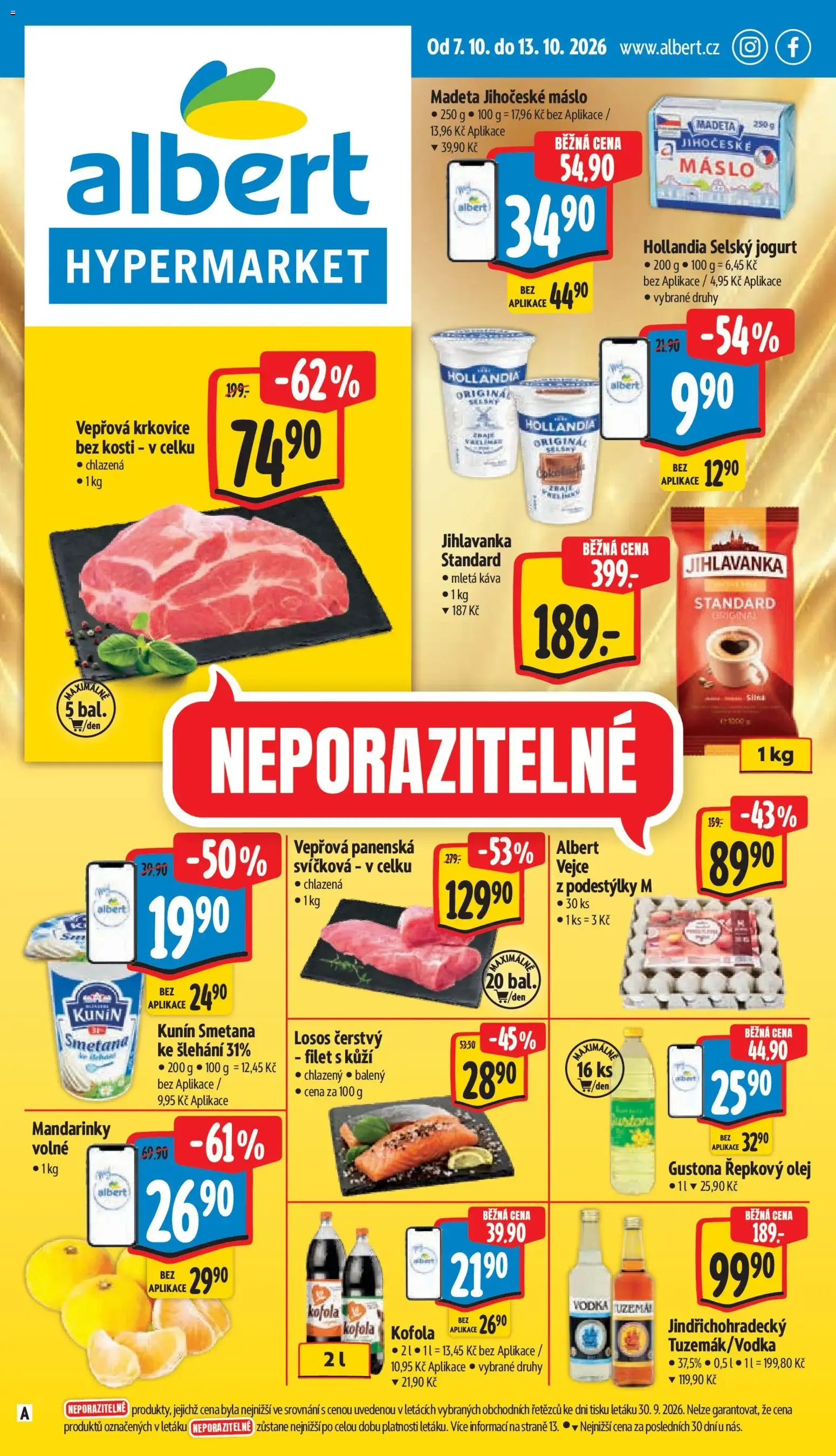 Albert leták - Hypermarket od 07.10.2026 - Akční leták - 7. října 13. října 2026 - Page 1
