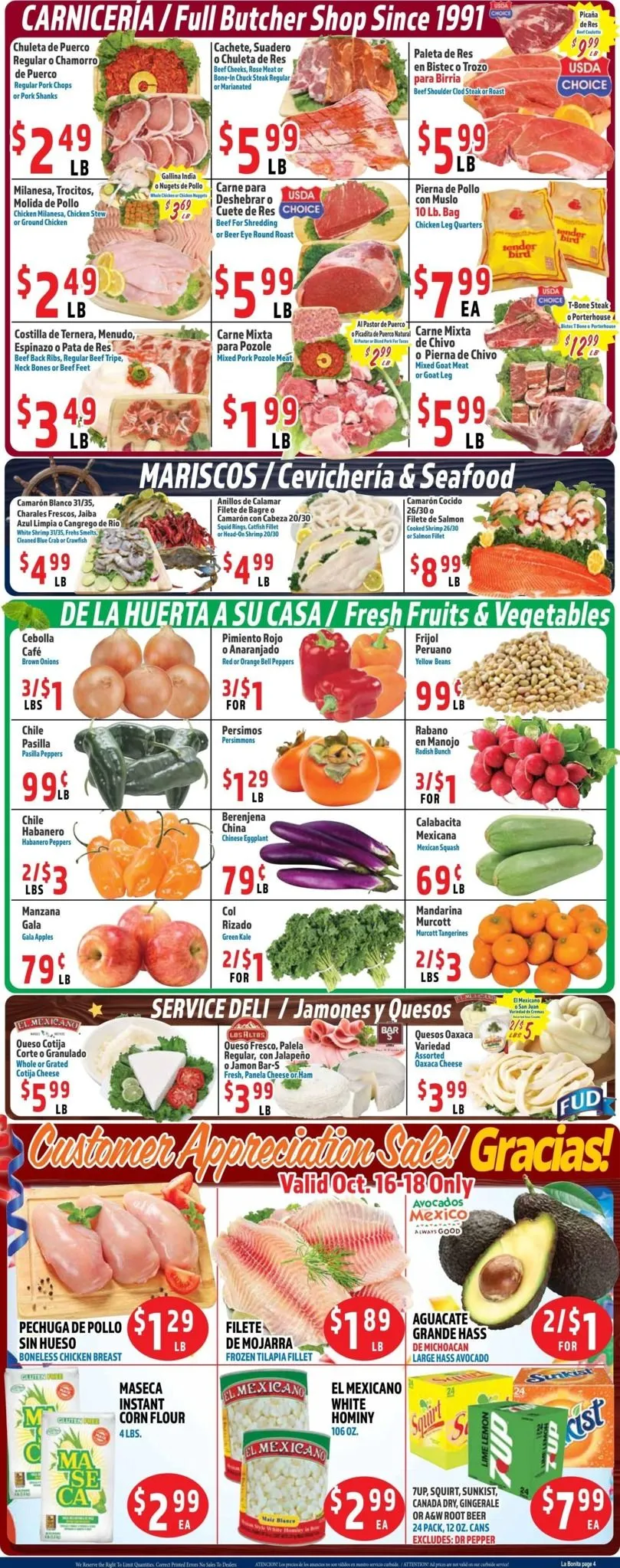 Weekly ad La Bonita Supermarkets from October 14 to October 20 2026 - Page 4