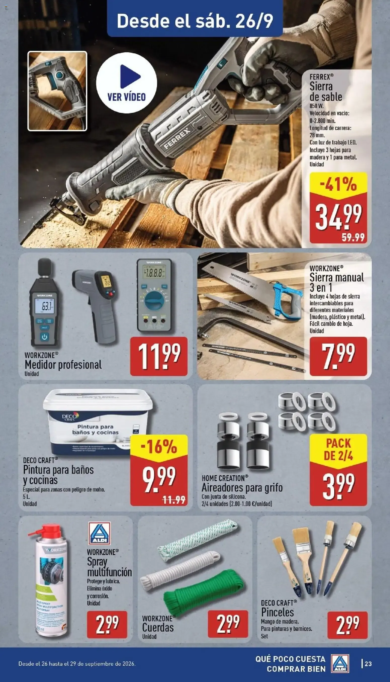 Catálogo de ALDI: Qué poco cuesta comprar bien 21 de septiembre al 27 de septiembre 2026 - Página 23