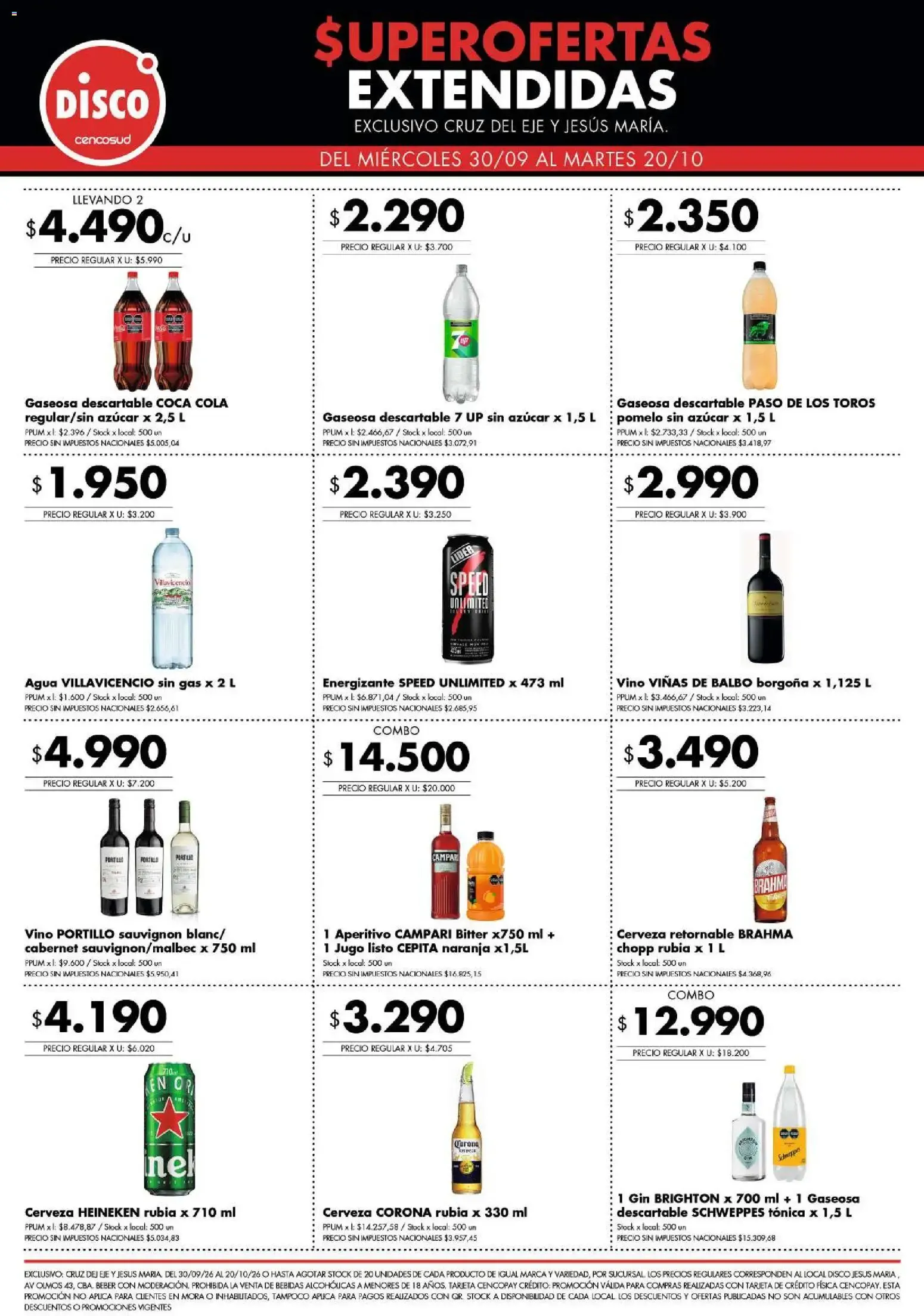 Ofertas de Disco - Superofertas extendidas - Cruz del Eje y Jesus Maria del 30/09/2026 - 20/10/2026 30 de septiembre al 20 de octubre 2026 - Página 3 del catálogo