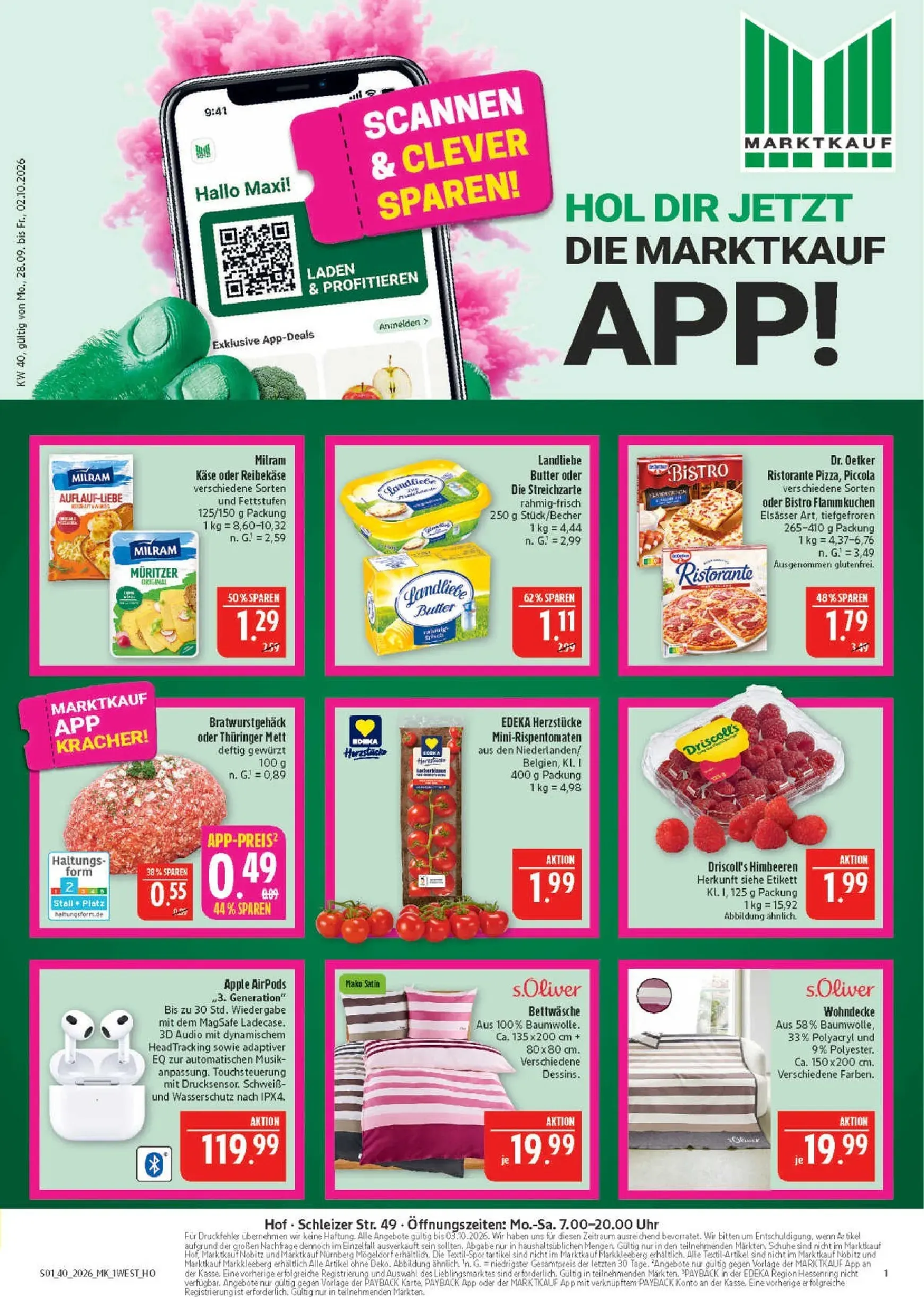 Marktkauf Prospekt nächste Woche – von Montag 28.09.2026 bis Freitag 02.10.2026 von 28. September bis 2. Oktober 2026 - Prospekt seite 1