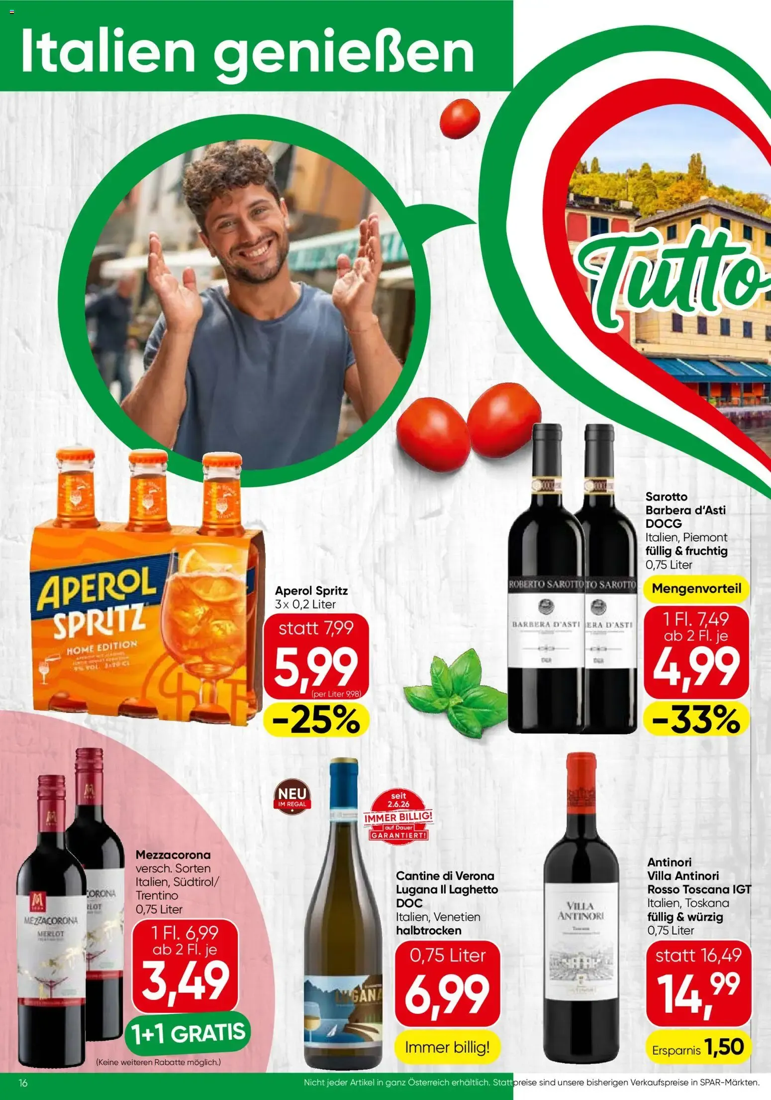 SPAR EUROSPAR INTERSPAR - SPAR - Angebote von 1. Juli bis 15. Juli 2026 - Flugblätt seite 16