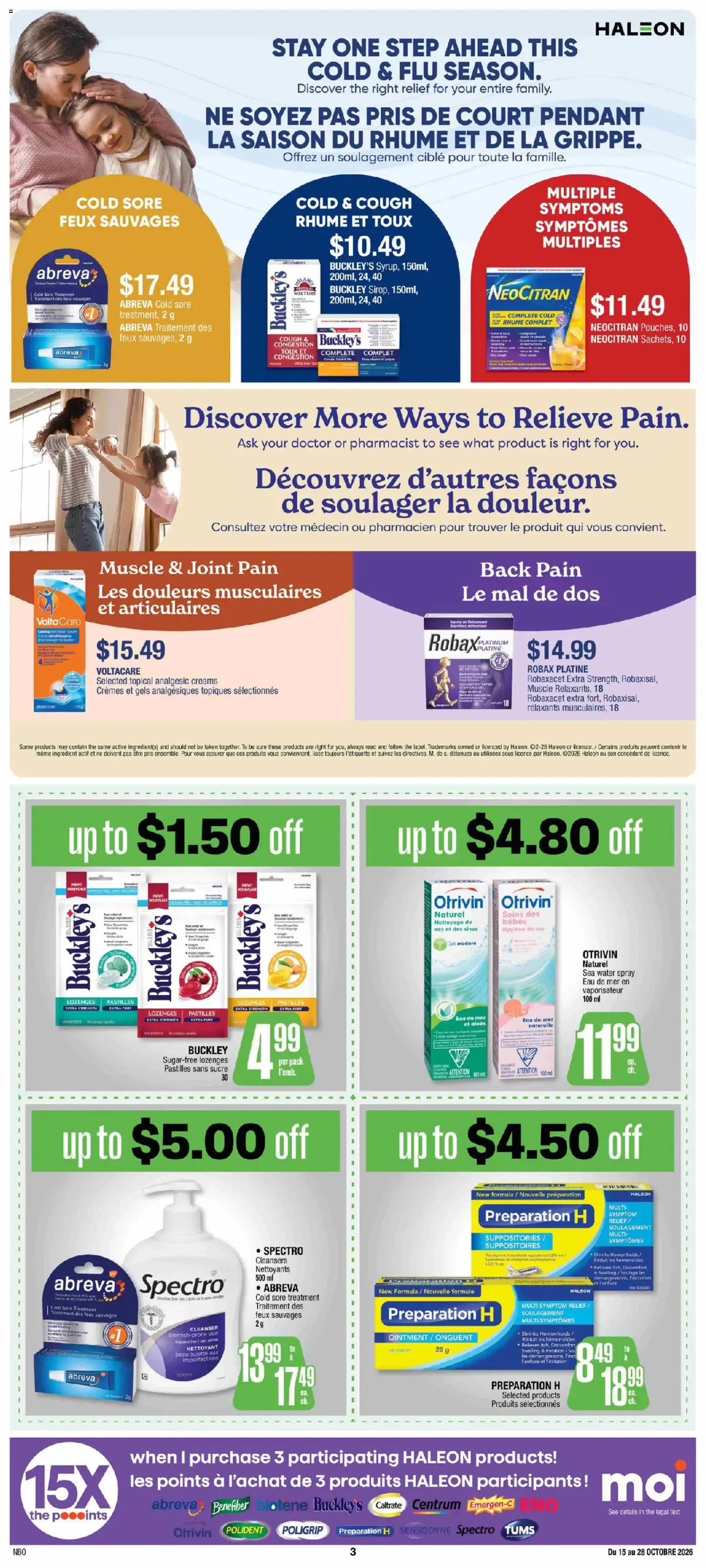 Jean Coutu flyer - Haleon Insert from Oct 15, 2026 > weekly specials & deals from October 15 to October 28 2026 - flyer page 3