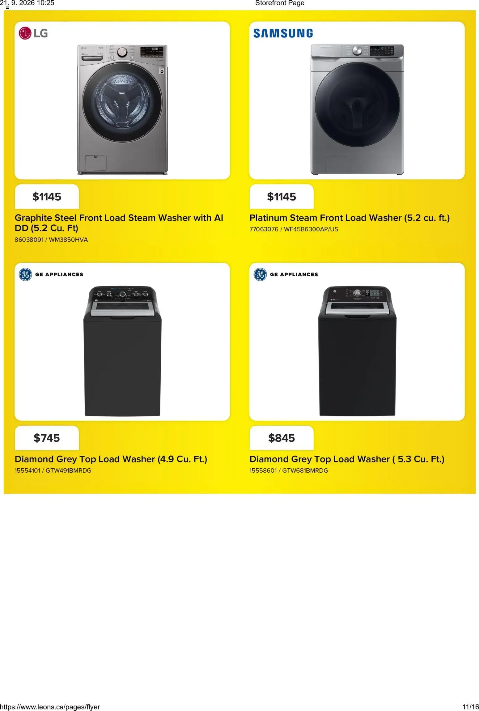 Leon's - Best Brands For Less! Appliances from September 17 to September 23 2026 - flyer page 11