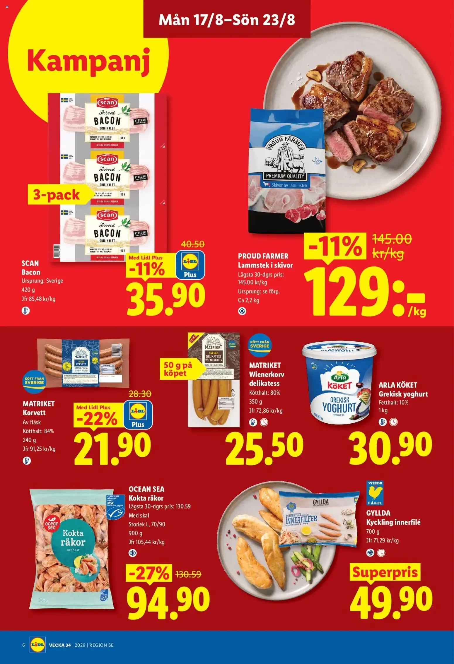 Lidl: Kvalitetssäkrade frukter och grönsaker. Det lönar sig. från 17 augusti till 23 augusti 2026 - Reklamblad sidor 6