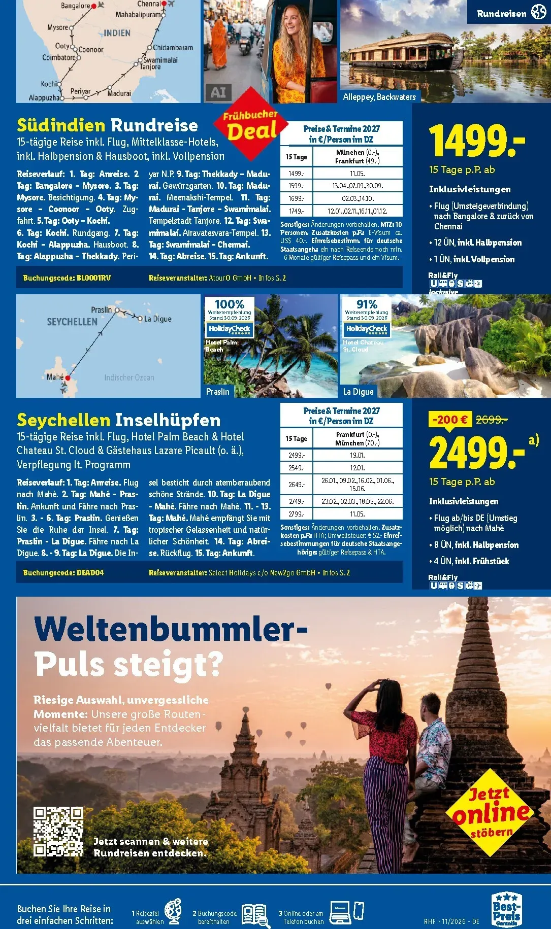 Lidl - Reise-Highlights Prospekt – von Mittwoch 28.10.2026 bis Montag 30.11.2026 von 28. Oktober bis 30. November 2026 - Prospekt seite 27