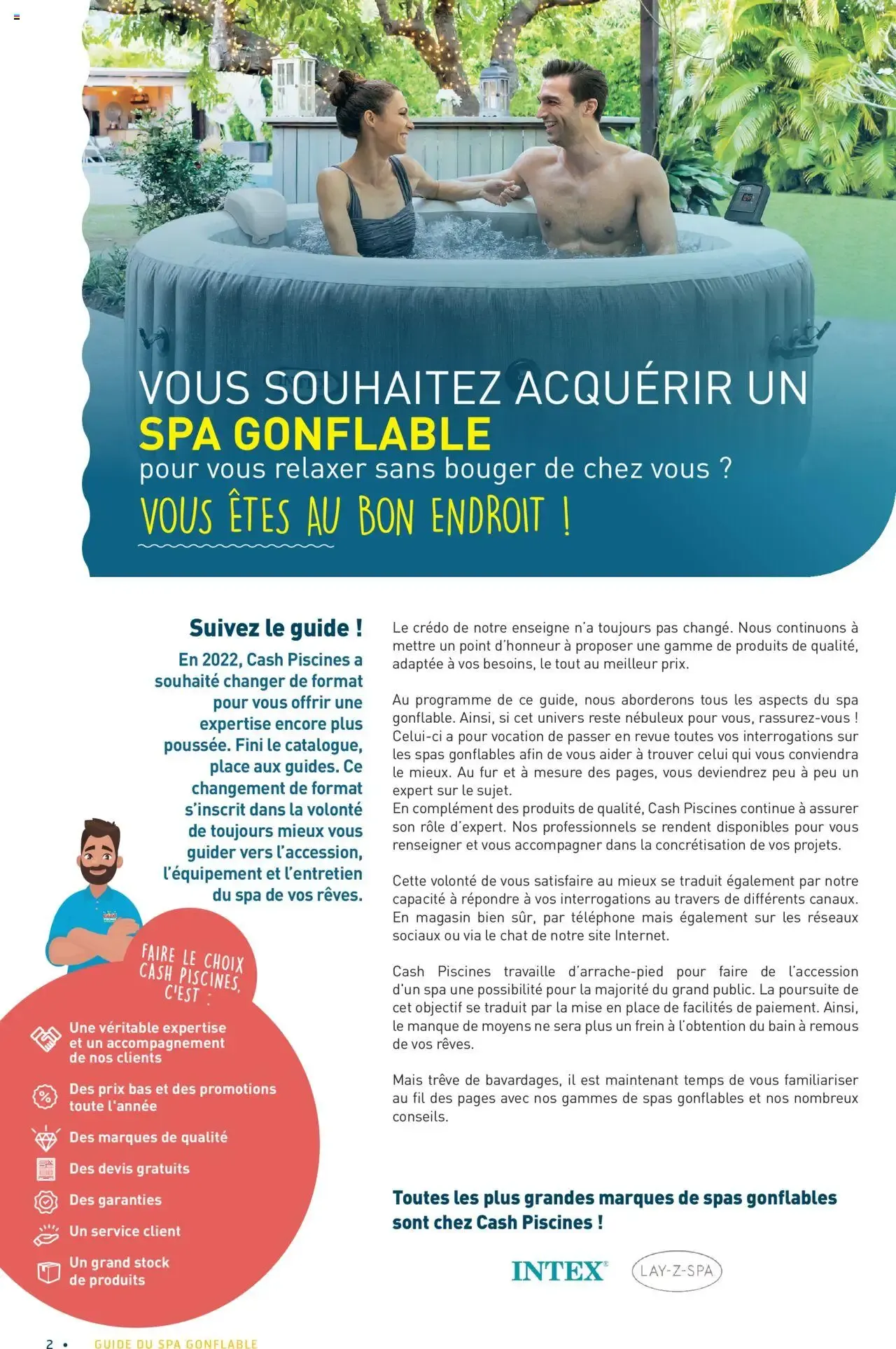Cash Piscines Guide spas gonflables à partir du 01/03/2024 - promo en ligne du 1 mars au 30 septembre 2026 - Catalogue page 2