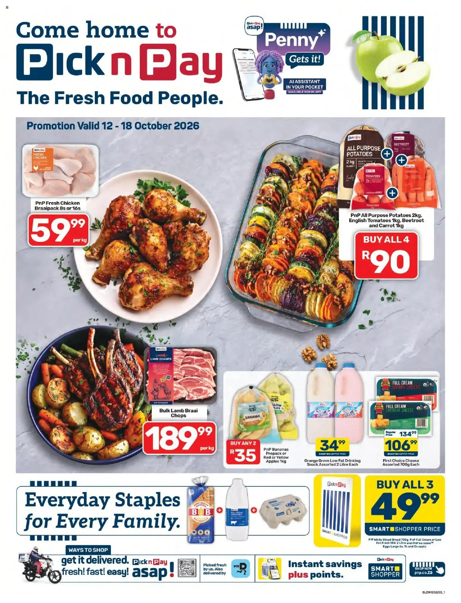 Come home to Pick n Pay The Fresh Food People. from 12 October to 18 October 2026 - Catalogue Page 1
