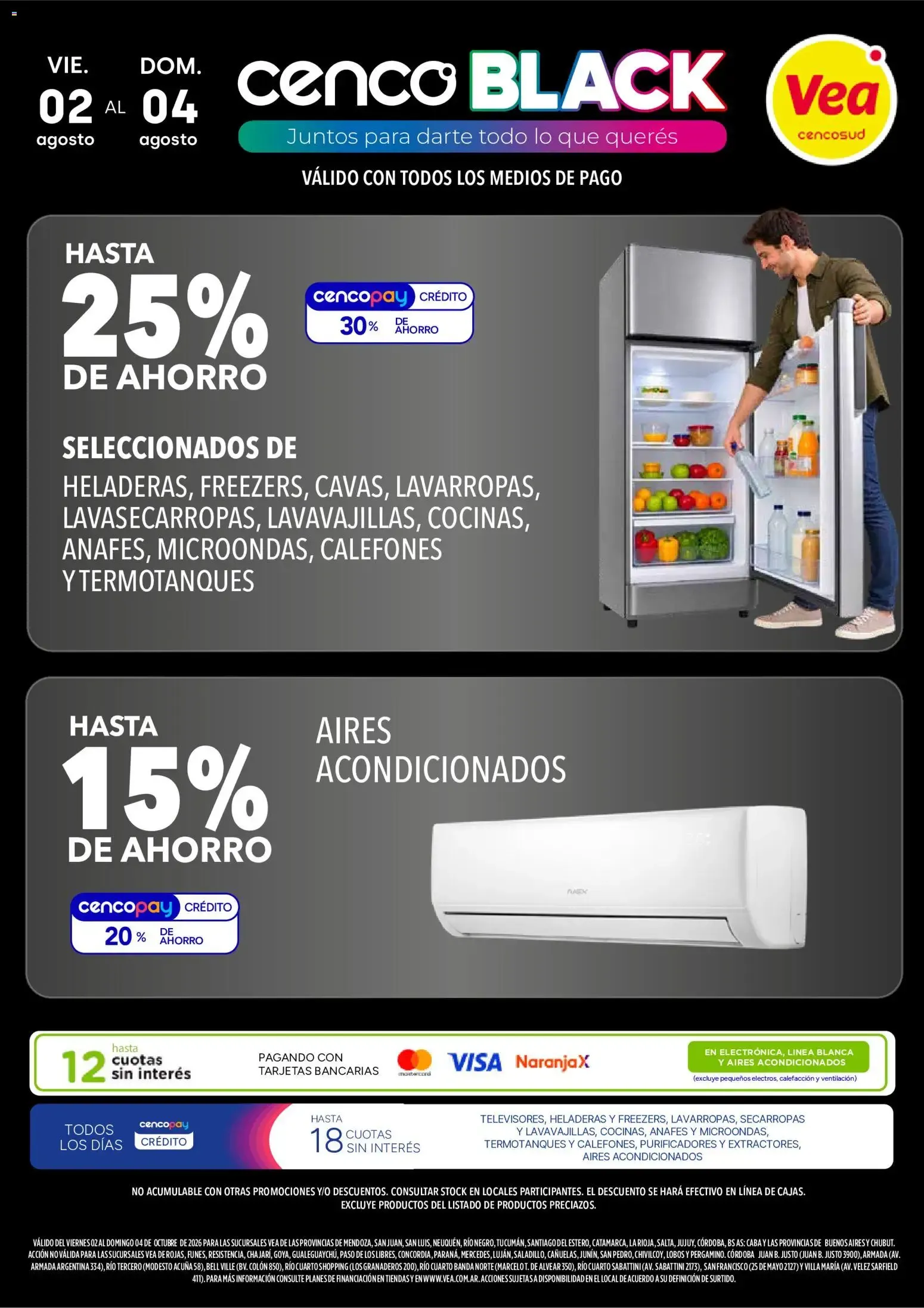 Ofertas de Cenco Black Vea 2 de octubre al 4 de octubre 2026 - Página 1 del catálogo
