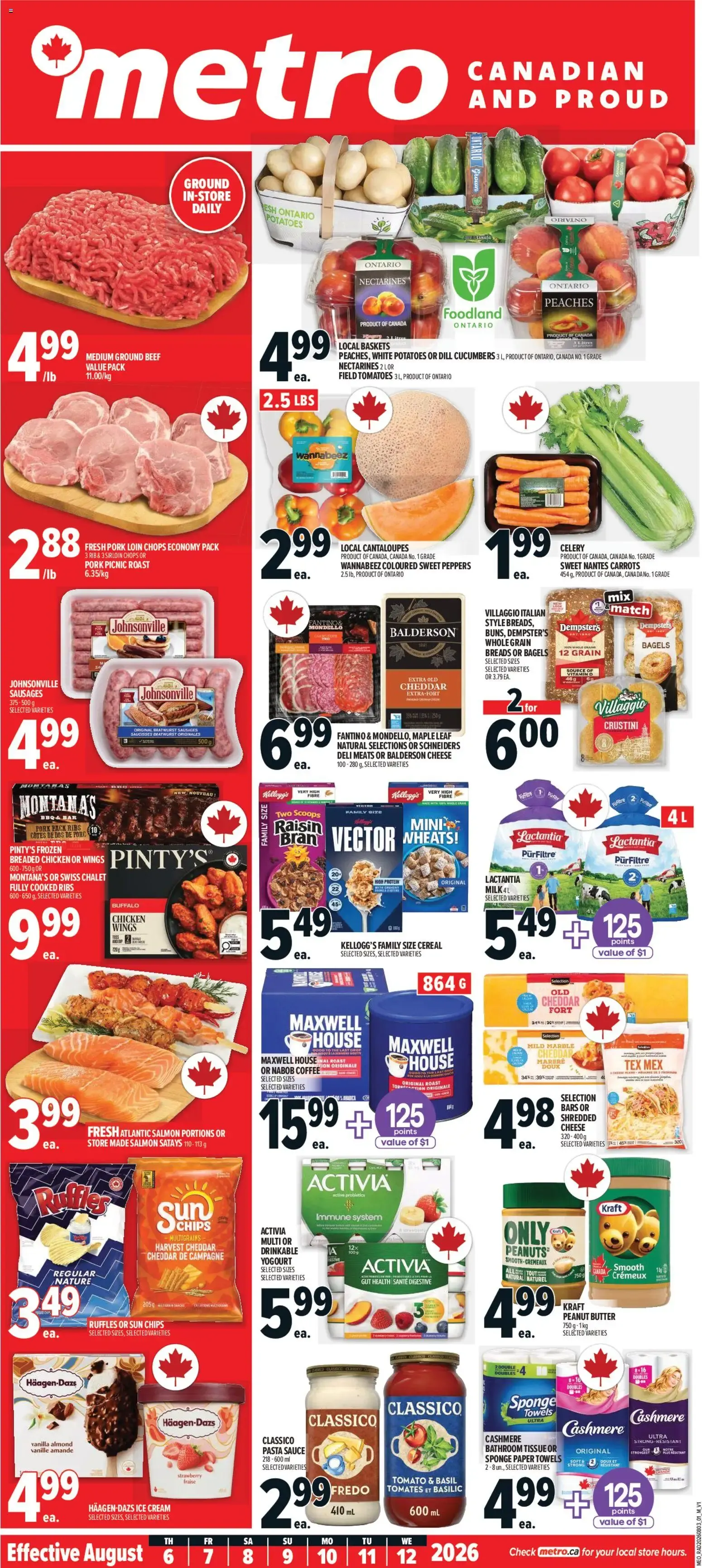 Metro weekly flyer / circulaire from Aug 6, 2026 > weekly specials & deals from August 6 to August 12 2026 - flyer page 1