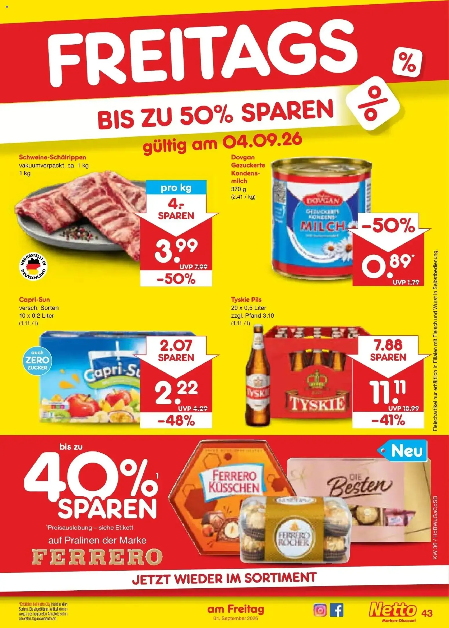 Netto Marken-Discount XXL SPAR GANZ NAH von 31. August bis 5. September 2026 - Prospekt seite 55